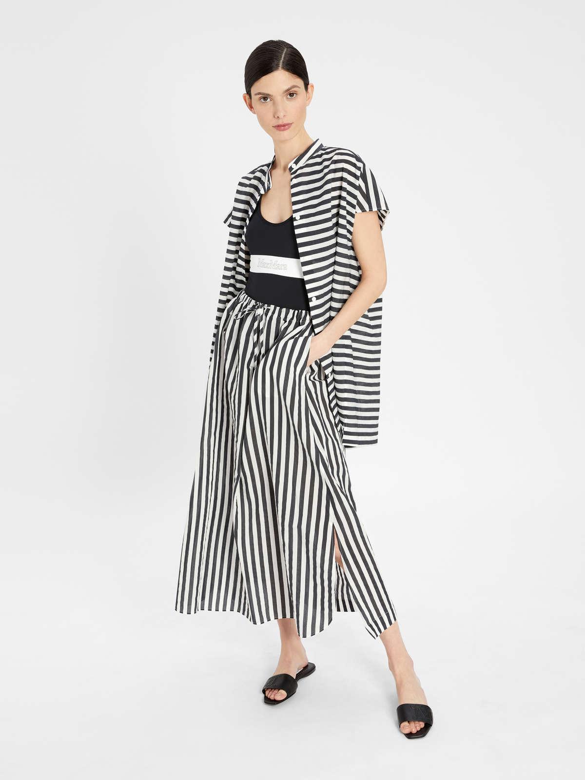 Womens Max Mara Beachwear | Cotton Blend Fabric Skirt Black
