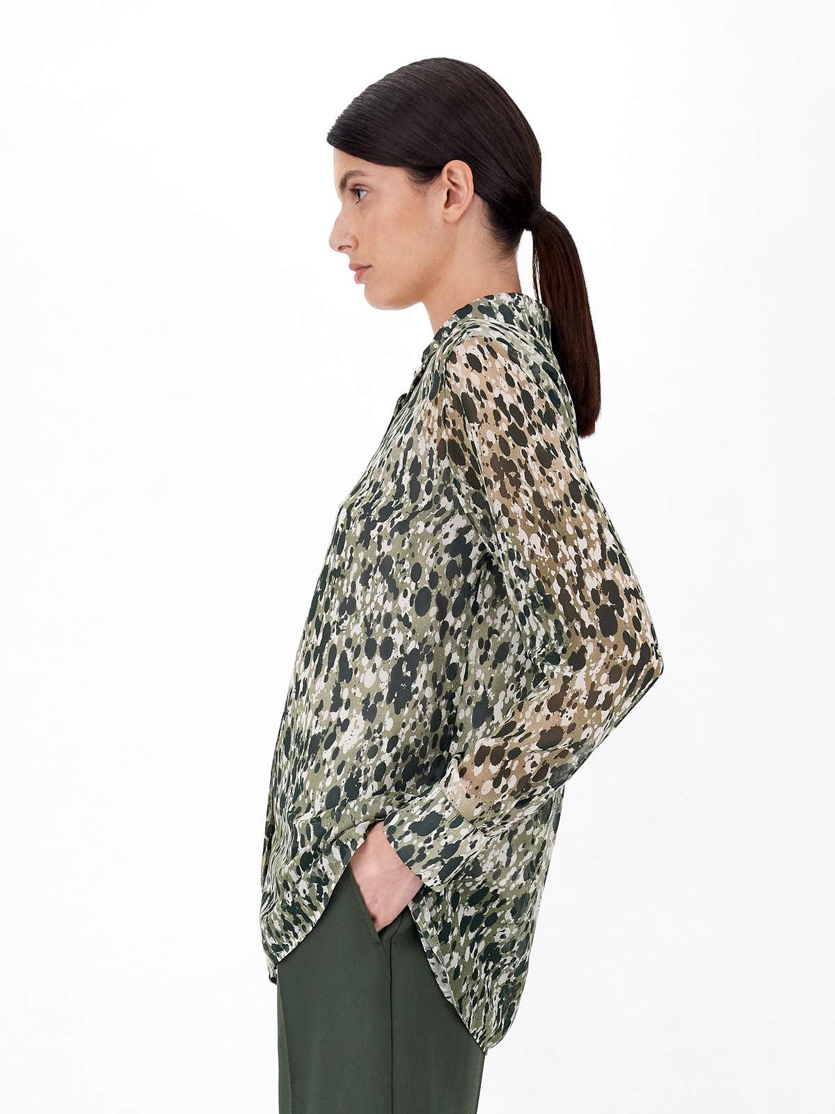Womens Max Mara Blouses | Pure Silk Georgette Shirt Green