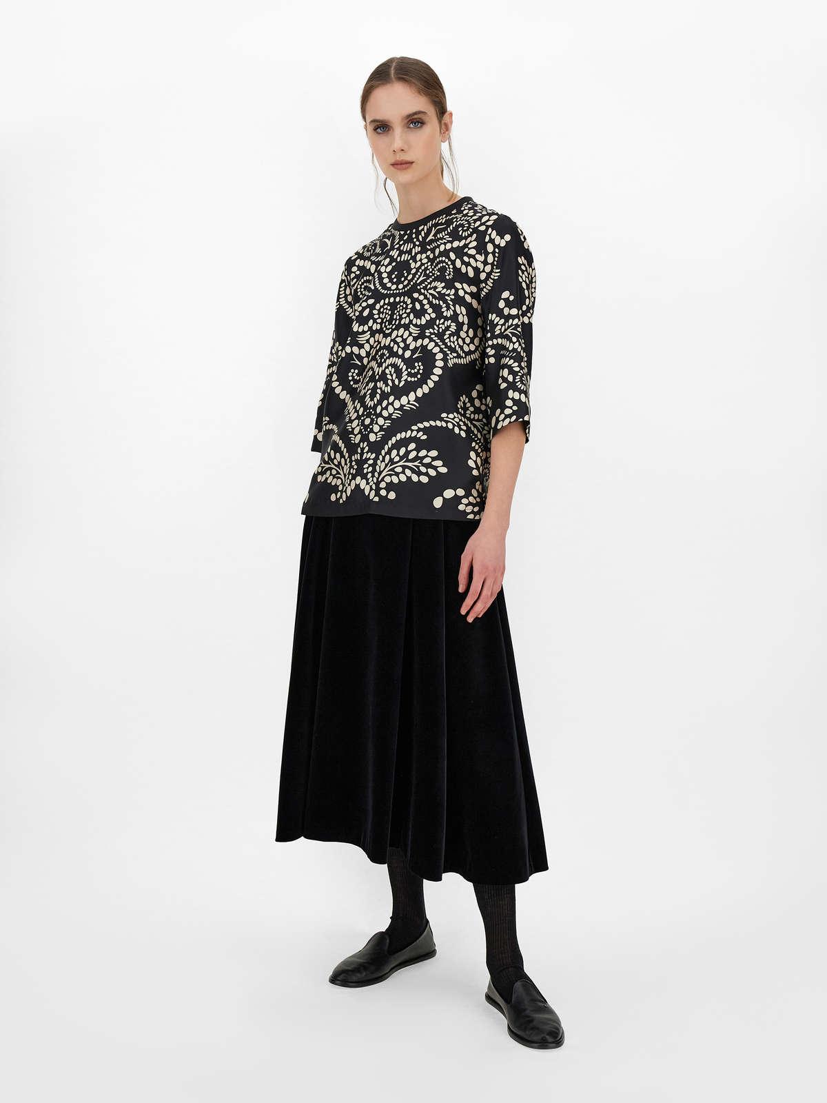 Womens Max Mara Blouses | Silk Twill T-Shirt Black