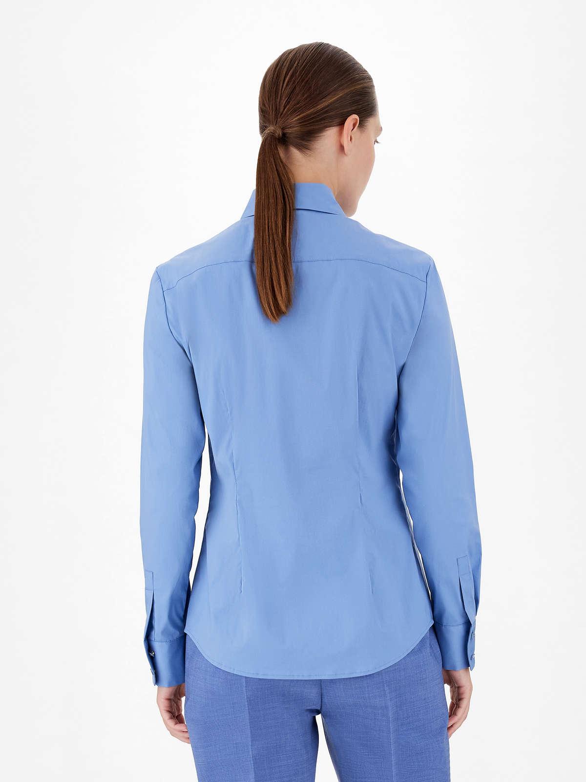 Womens Max Mara Blouses | Stretch Cotton Poplin Shirt Light Blue
