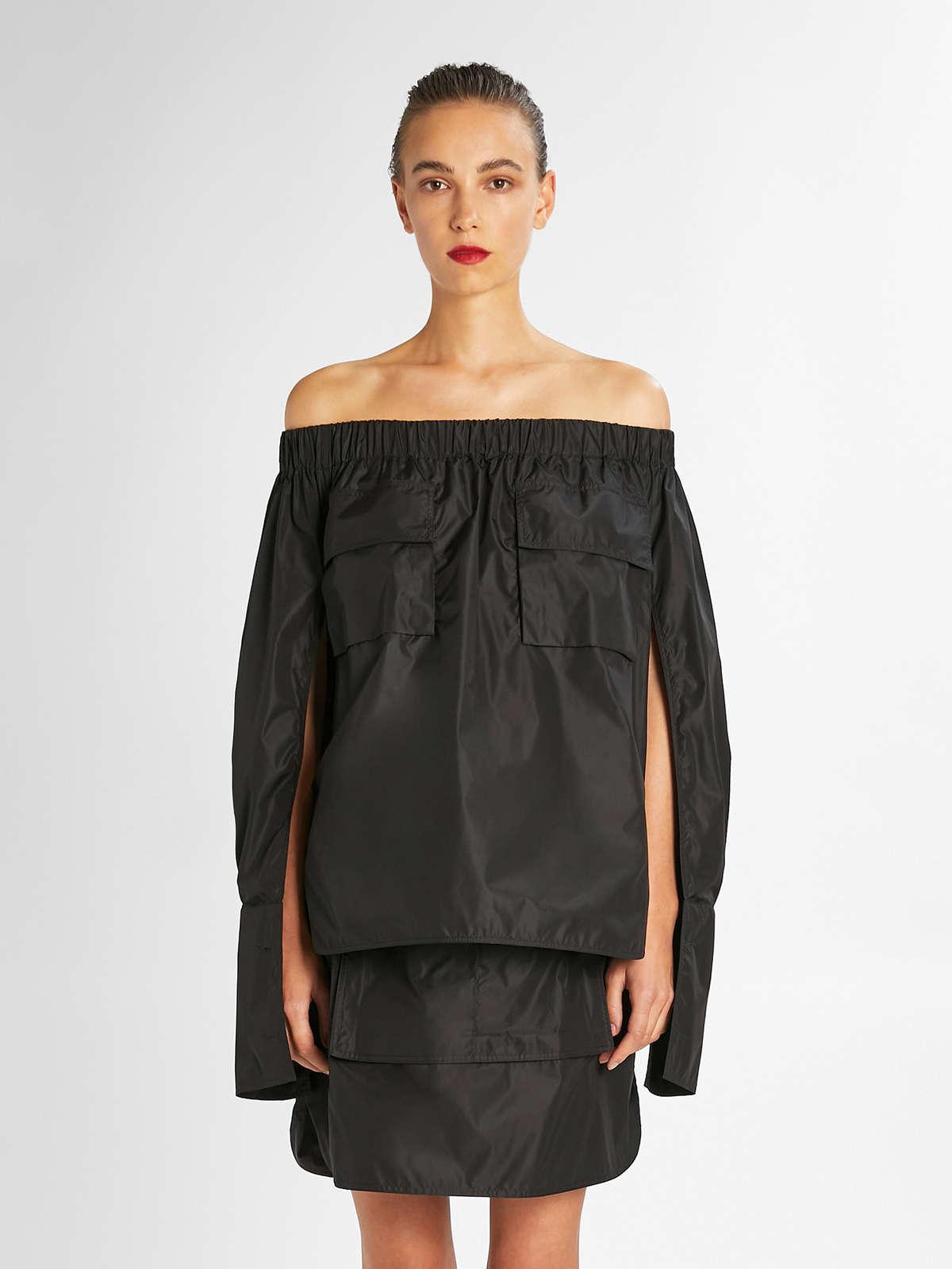 Womens Max Mara Blouses | Taffeta And Silk Shirt Black