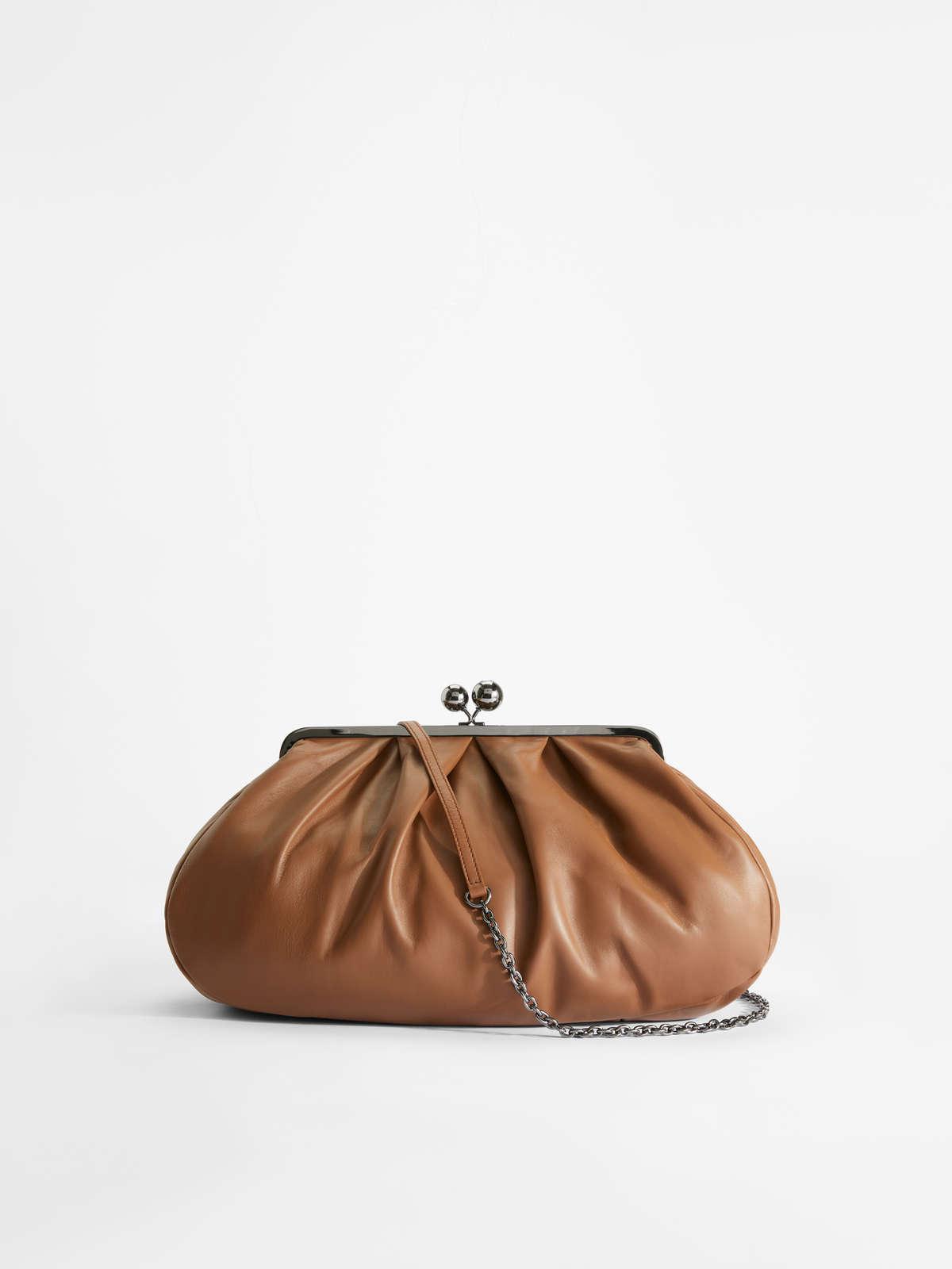 Womens Max Mara Clutch Bags | Large Plongé Nappa Pasticcino Bag Tobacco