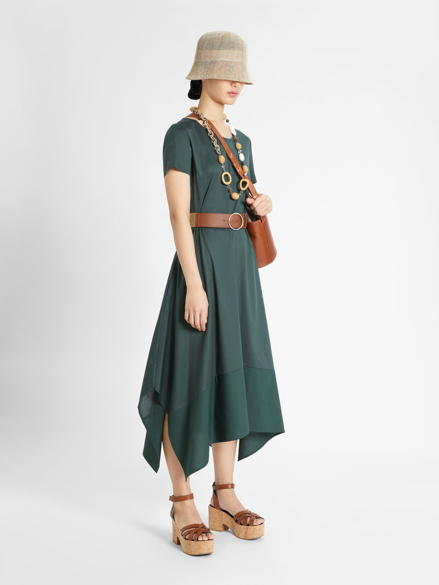 Womens Max Mara Dresses | Cotton Jersey Dress Dark Green