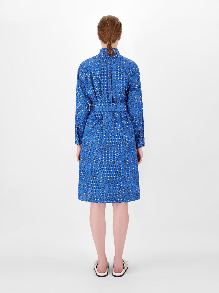 Womens Max Mara Dresses | Cotton Poplin Dress Cornflower Blue