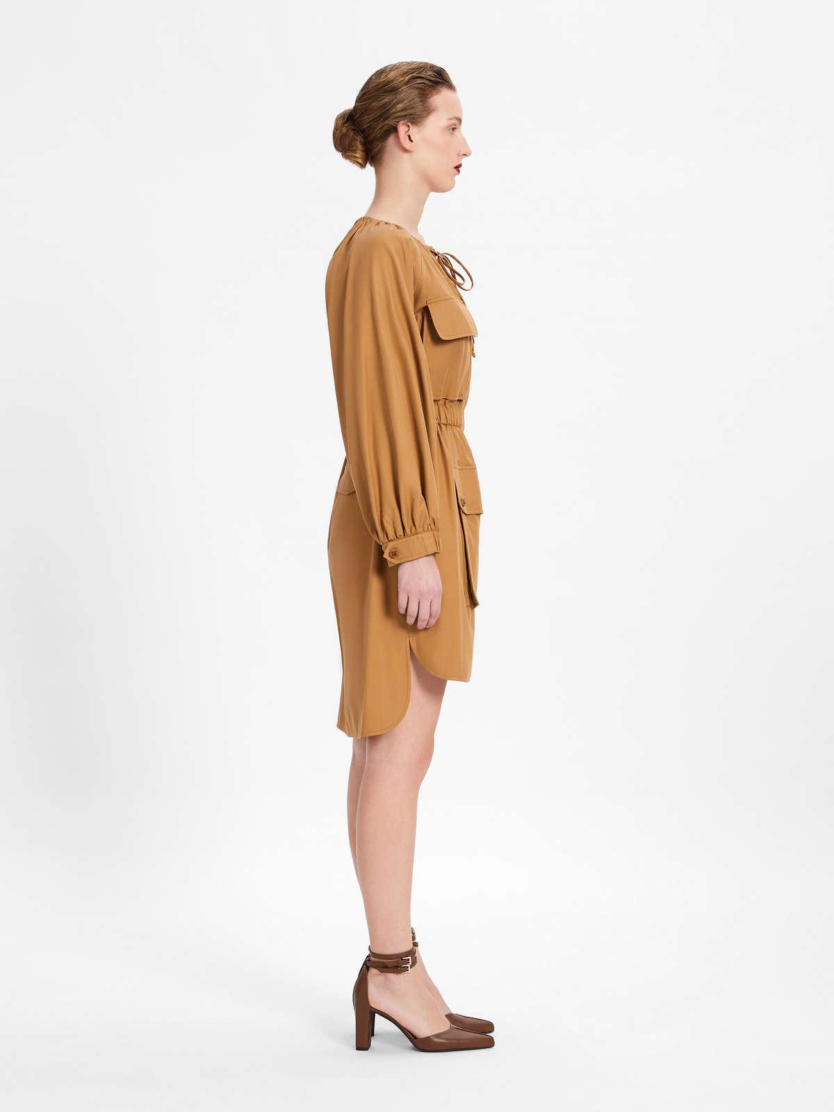 Womens Max Mara Dresses | Cotton Twill Dress Tobacco