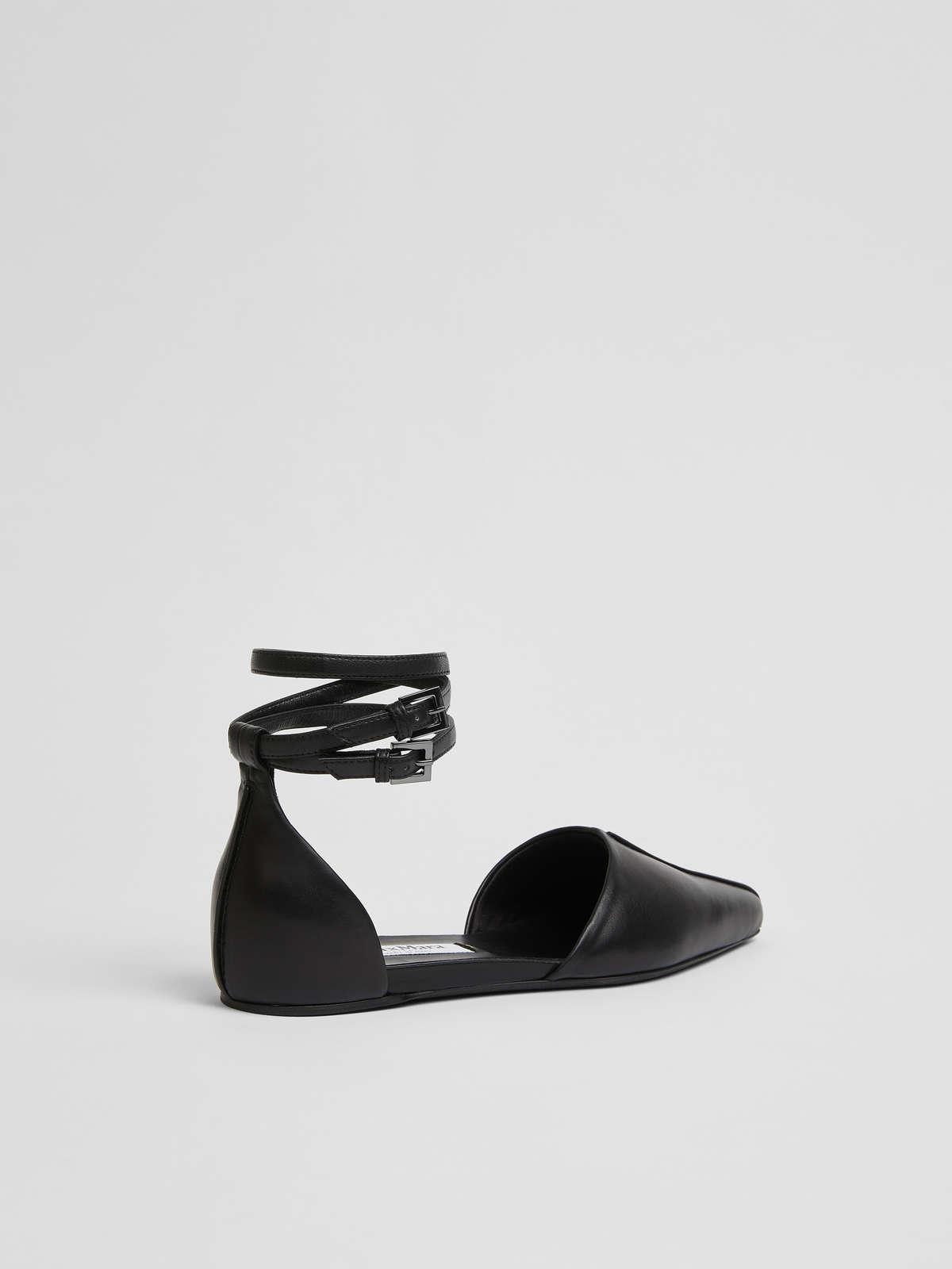 Womens Max Mara Flat Shoes | Nappa Leather Ballerinas Black