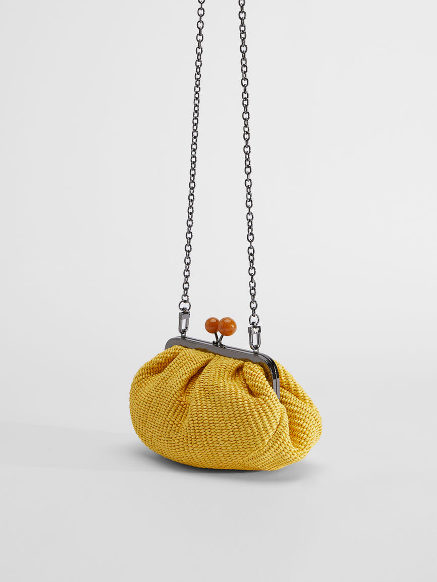 Womens Max Mara Handbags | Small Raffia Pasticcino Bag Bright Yellow