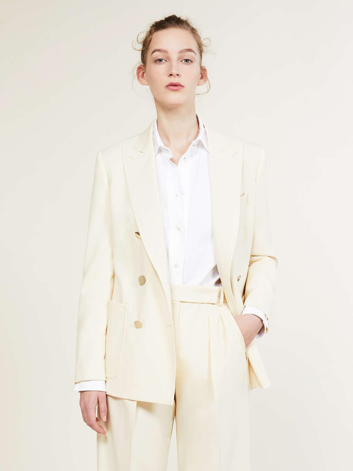 Womens Max Mara Jackets And Blazers | Blazer In Wool And Mohair Faille Ivory