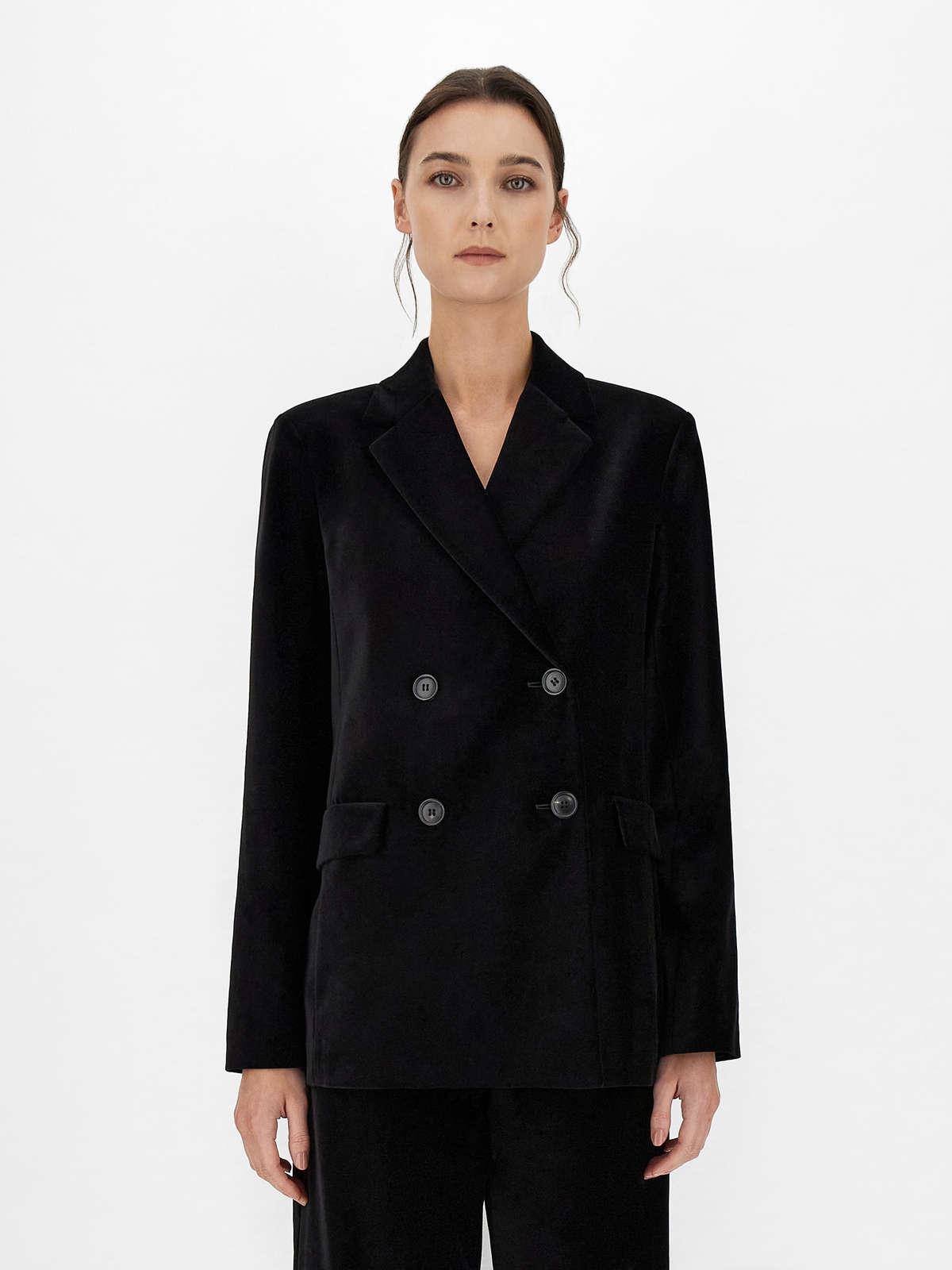 Womens Max Mara Jackets And Blazers | Cotton Velvet Blazer Black