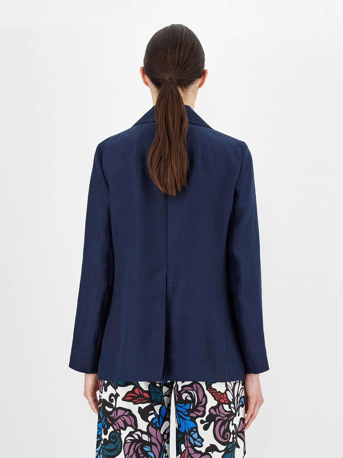 Womens Max Mara Jackets And Blazers | Linen Fabric Jacket Midnightblue