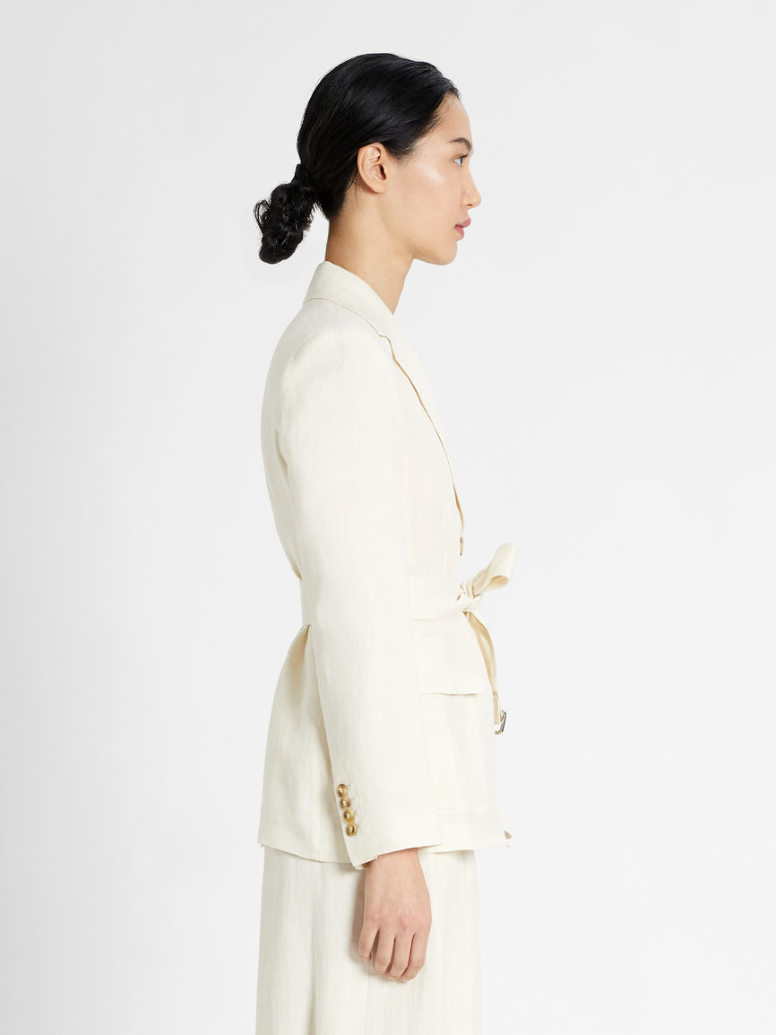 Womens Max Mara Jackets And Blazers | Linen Jacket Ivory