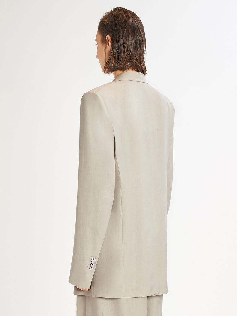 Womens Max Mara Jackets And Blazers | Oversized Double-Breasted Blazer Light Grey