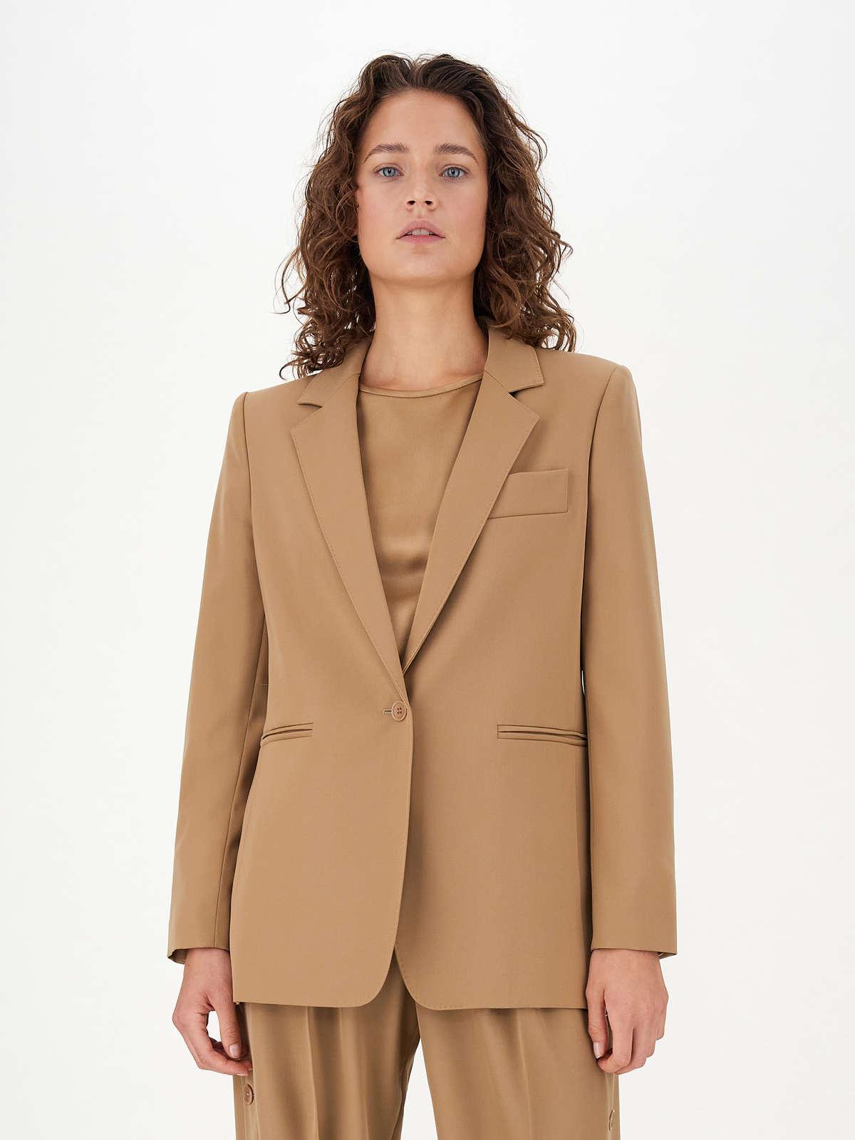 Womens Max Mara Jackets And Blazers | Pure Wool Gabardine Blazer Camel