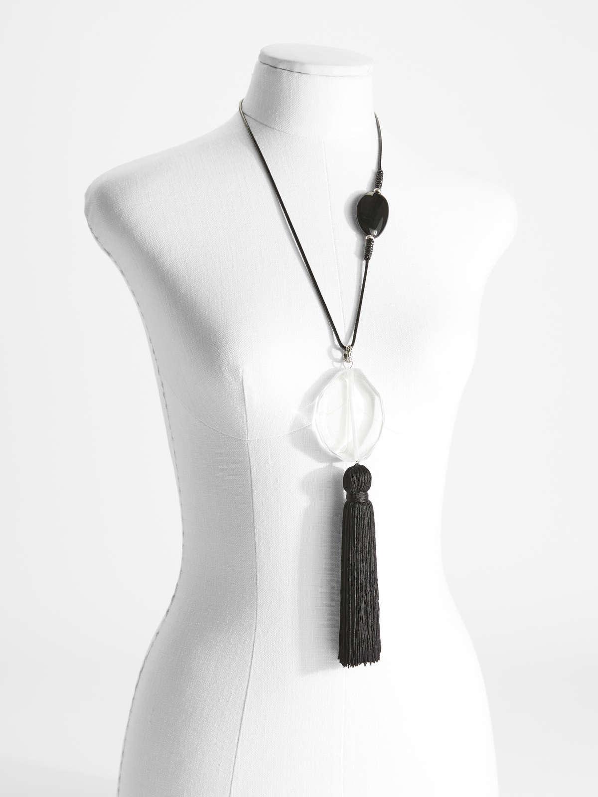 Womens Max Mara Jewelry | Necklace With Maxi Tassel Pendant Transparent