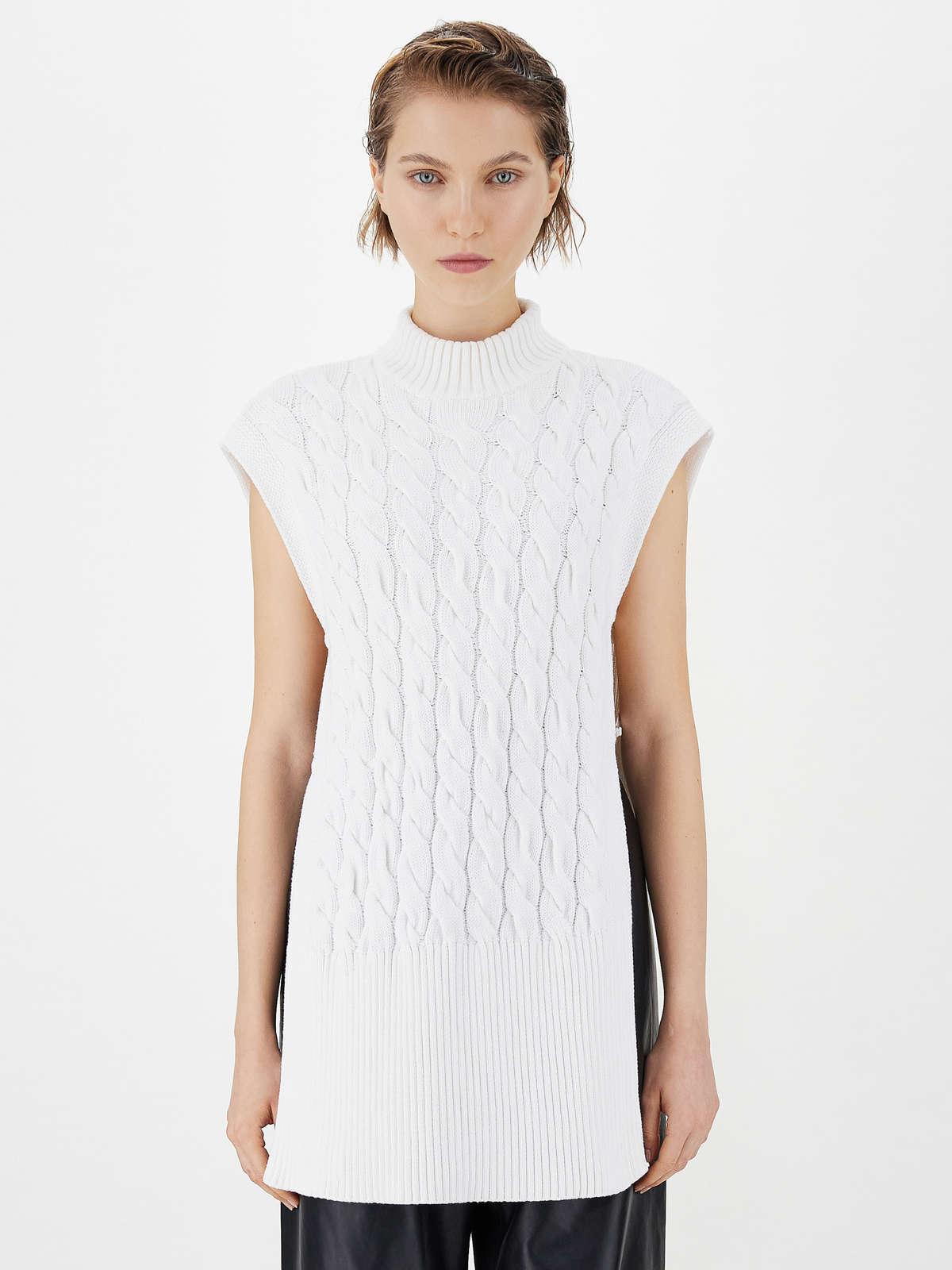 Womens Max Mara Knitwear | Cable-Knit Gilet White