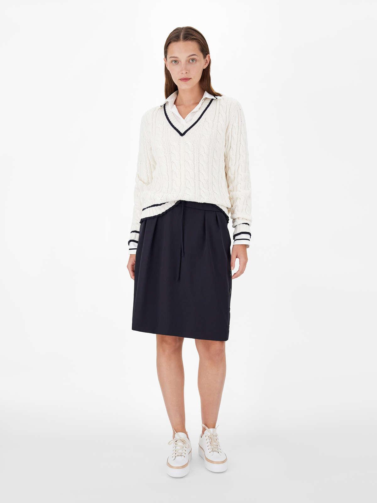 Womens Max Mara Knitwear | Cashmere And Cotton Yarn Jumper White
