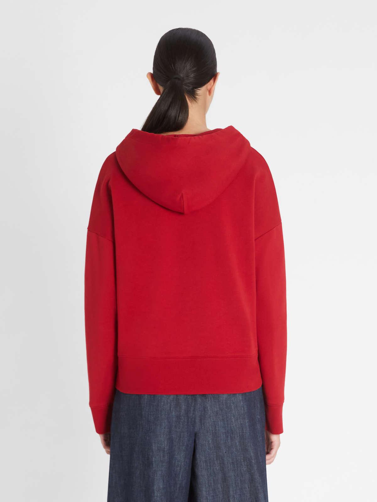 Womens Max Mara Knitwear | Cotton Jersey Hoodie Red