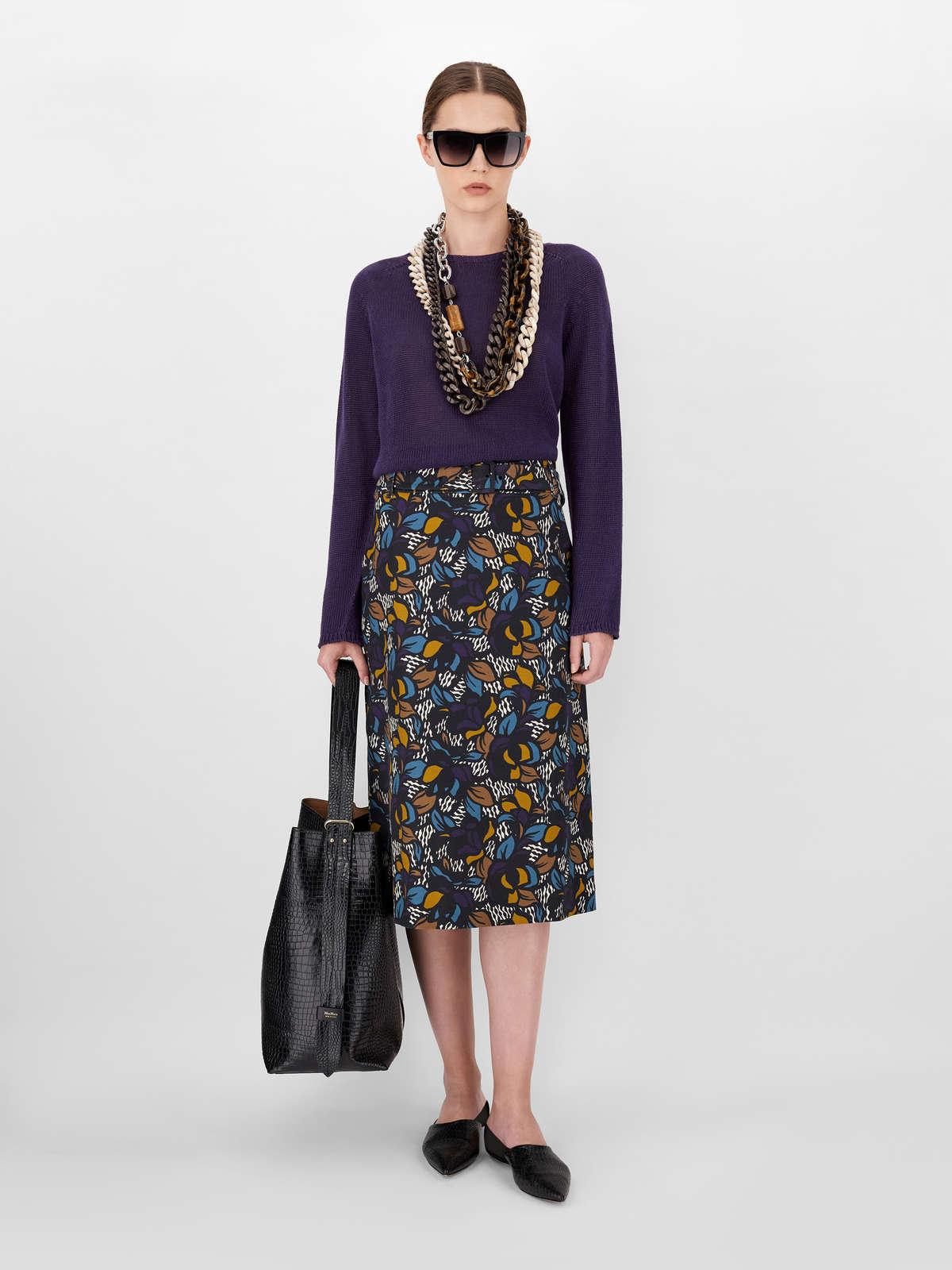 Womens Max Mara Knitwear | Linen Knit Pullover Red Purple