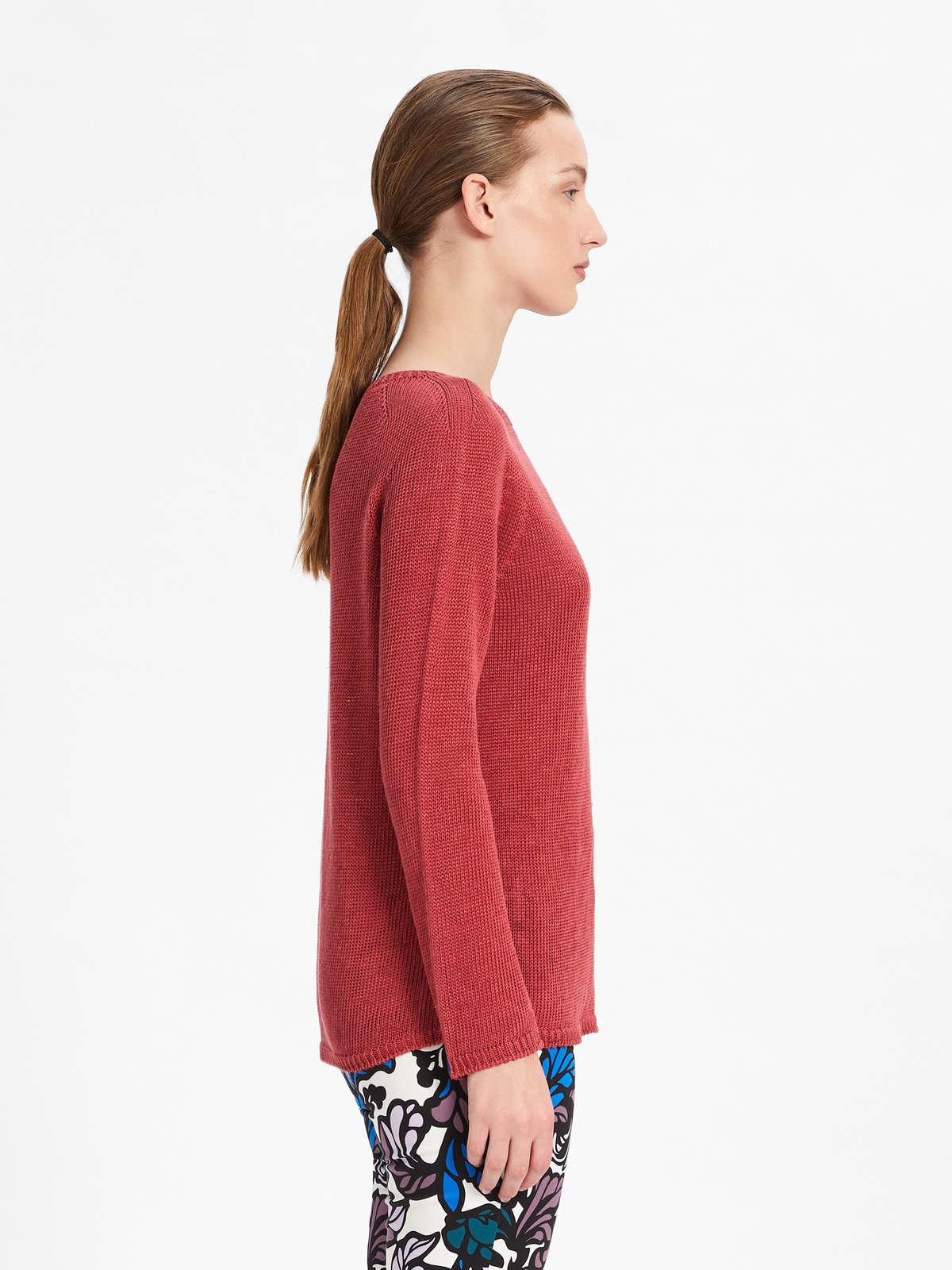 Womens Max Mara Knitwear | Linen Knit Pullover Shocking Pink