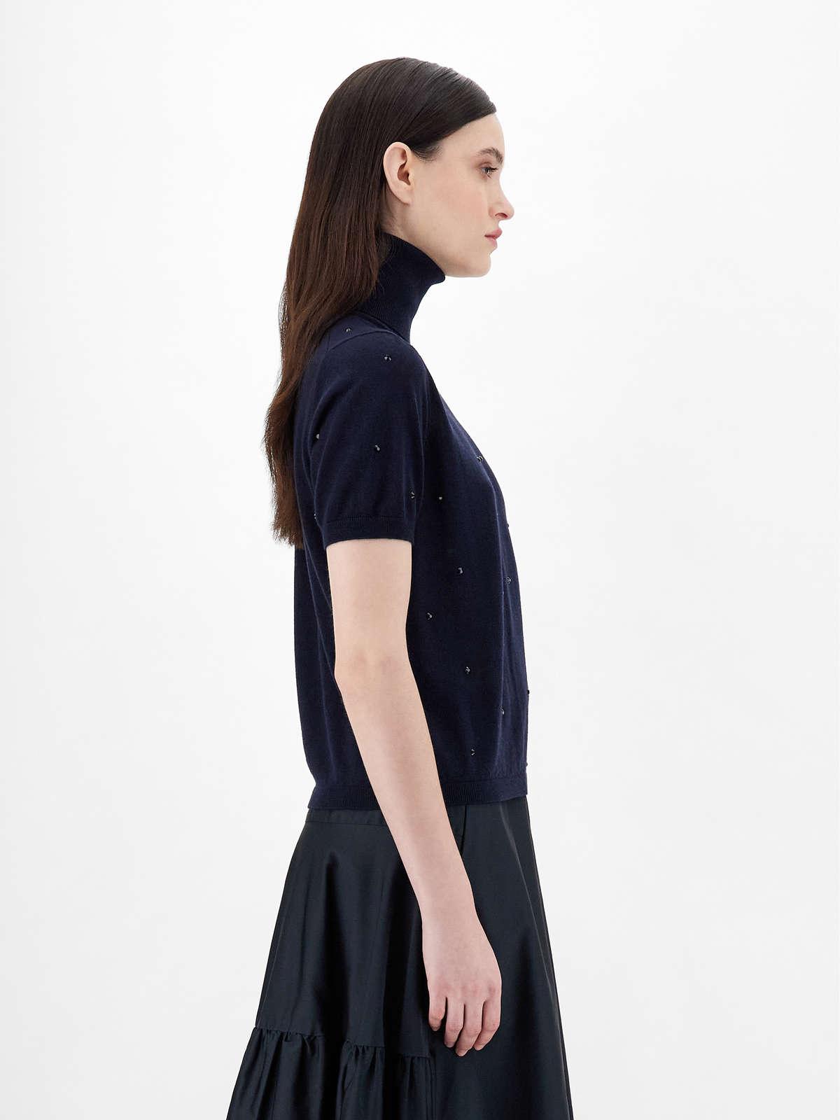 Womens Max Mara Knitwear | Silk And Wool Sweater Ultramarine
