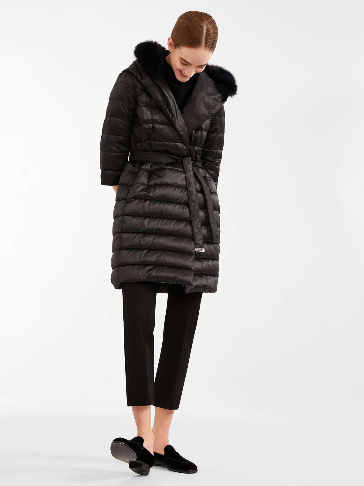 Womens Max Mara Padded Coats | Reversible Down Jacket In Water-Resistant Satin Black