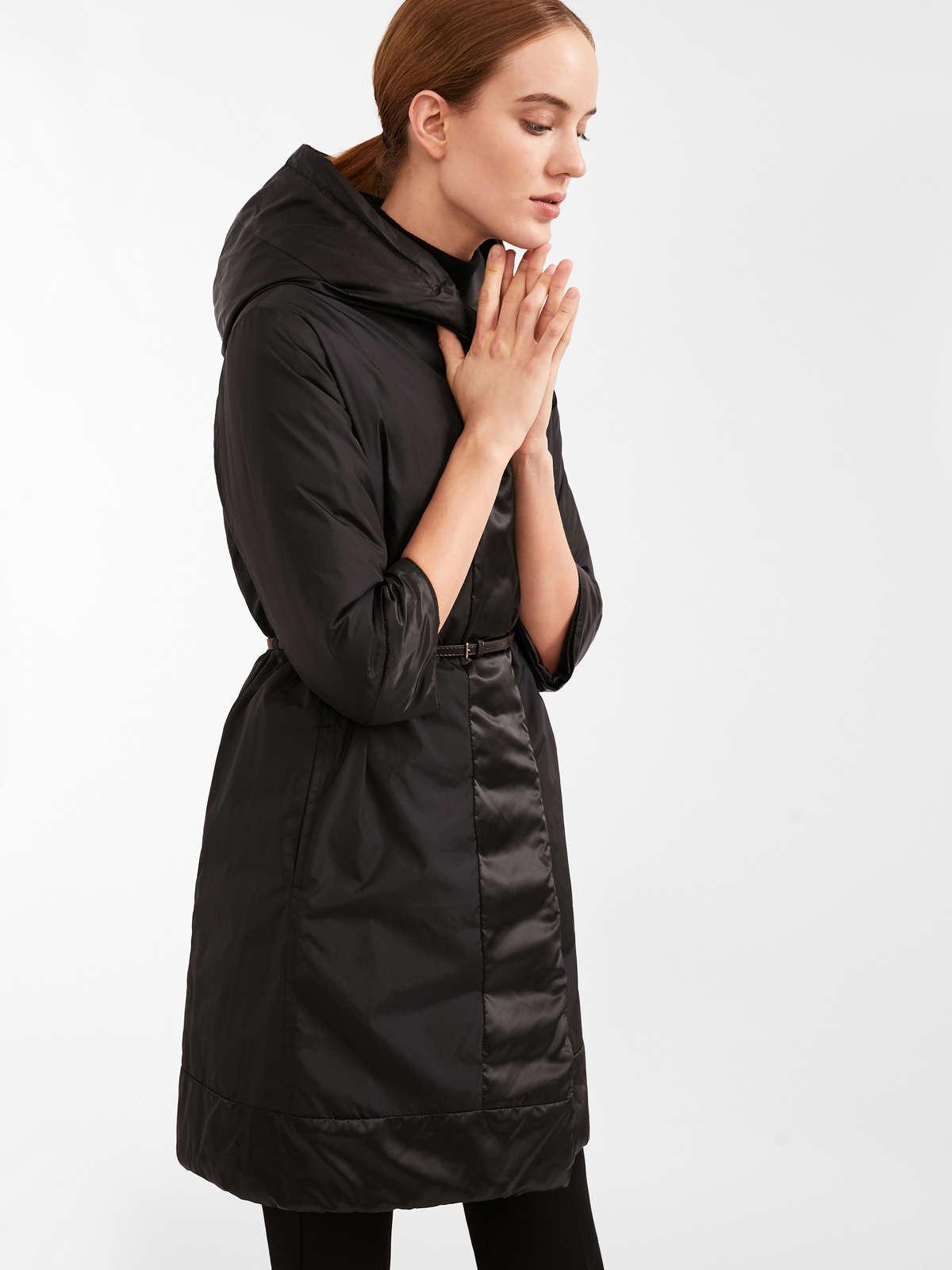 Womens Max Mara Padded Coats | Reversible Down Jacket In Water-Resistant Satin Black