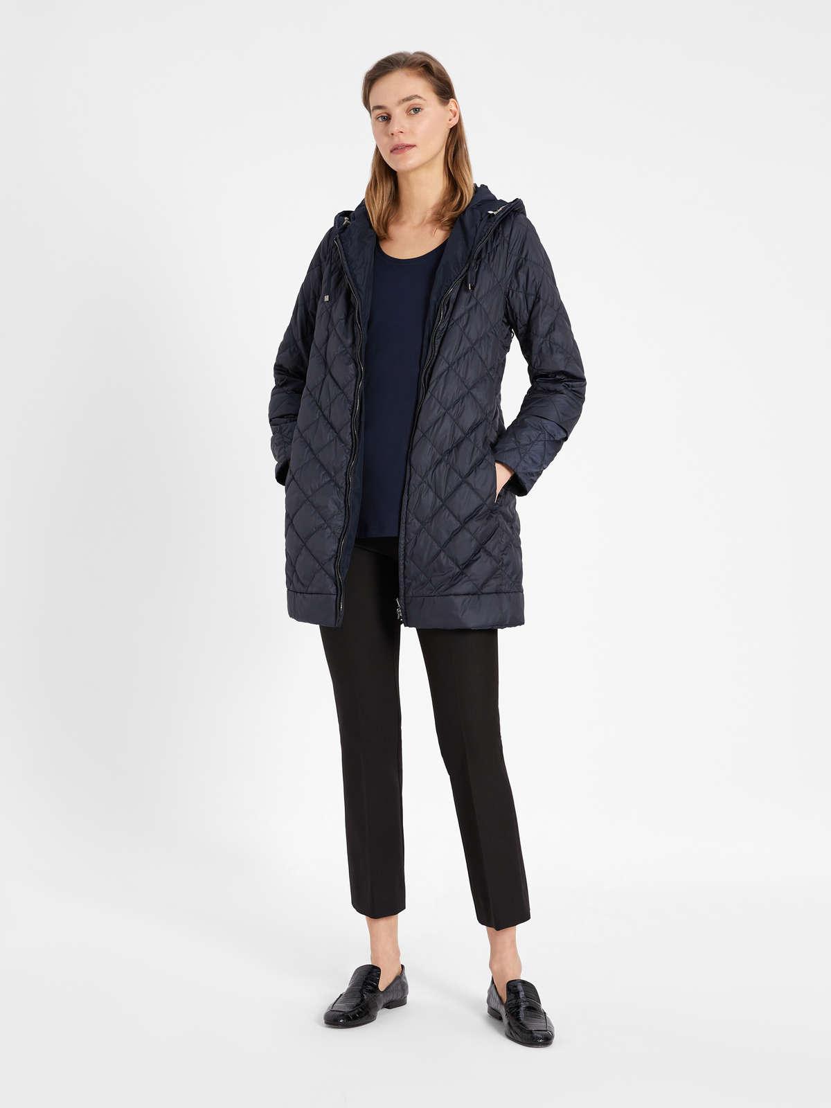 Womens Max Mara Padded Coats | Water-Repellent Reversible Canvas Down Jacket Midnightblue