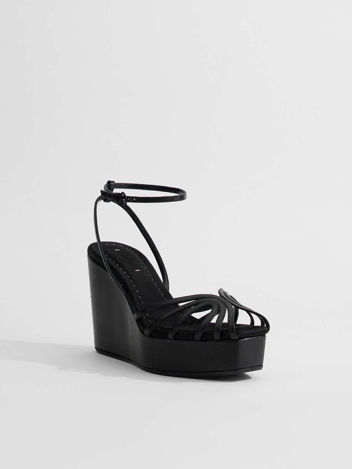 Womens Max Mara Sandals | Nappa Leather Sandals Black