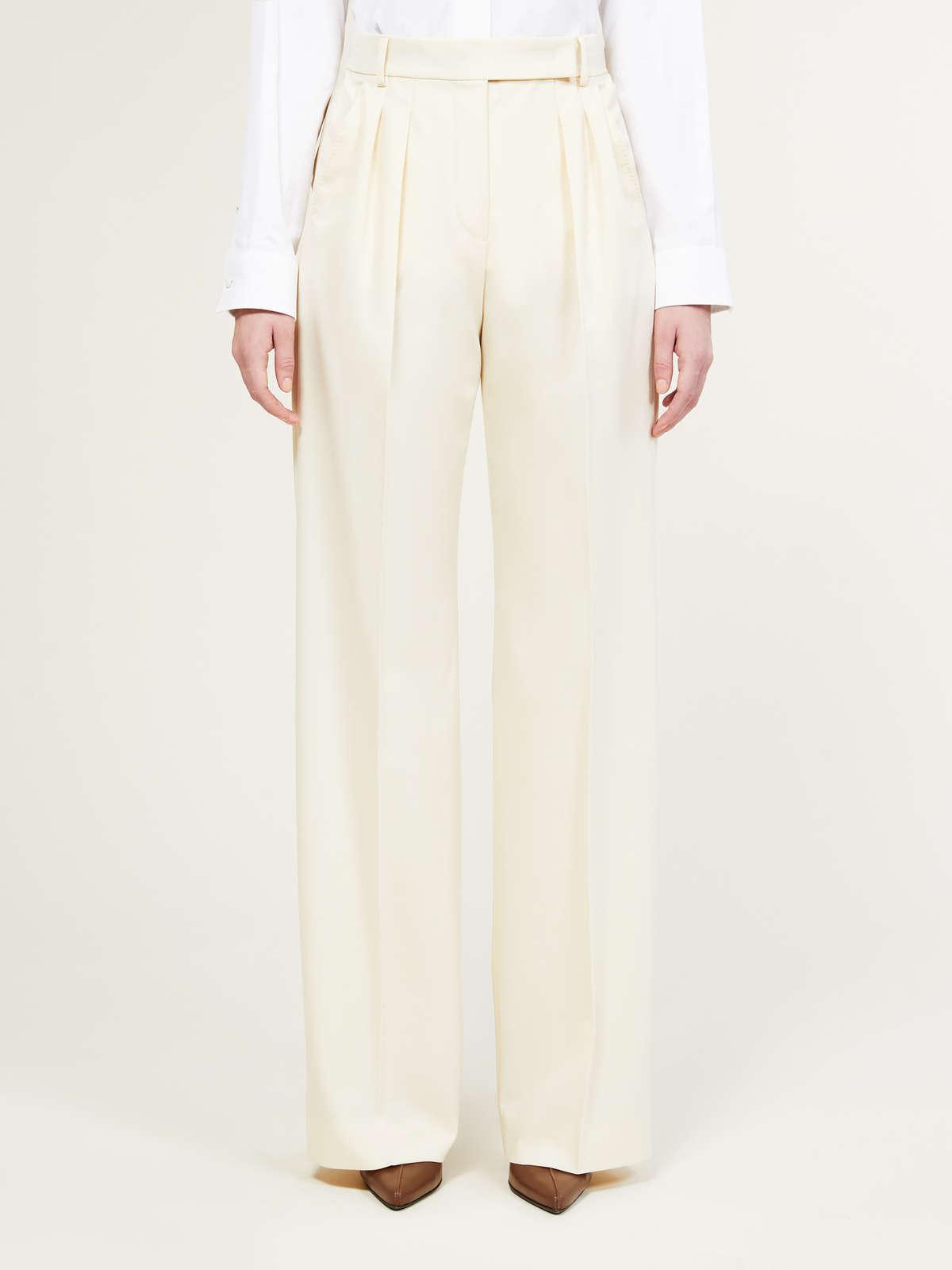 Womens Max Mara Sartorial Suit | Trousers In Wool And Mohair Faille Ivory