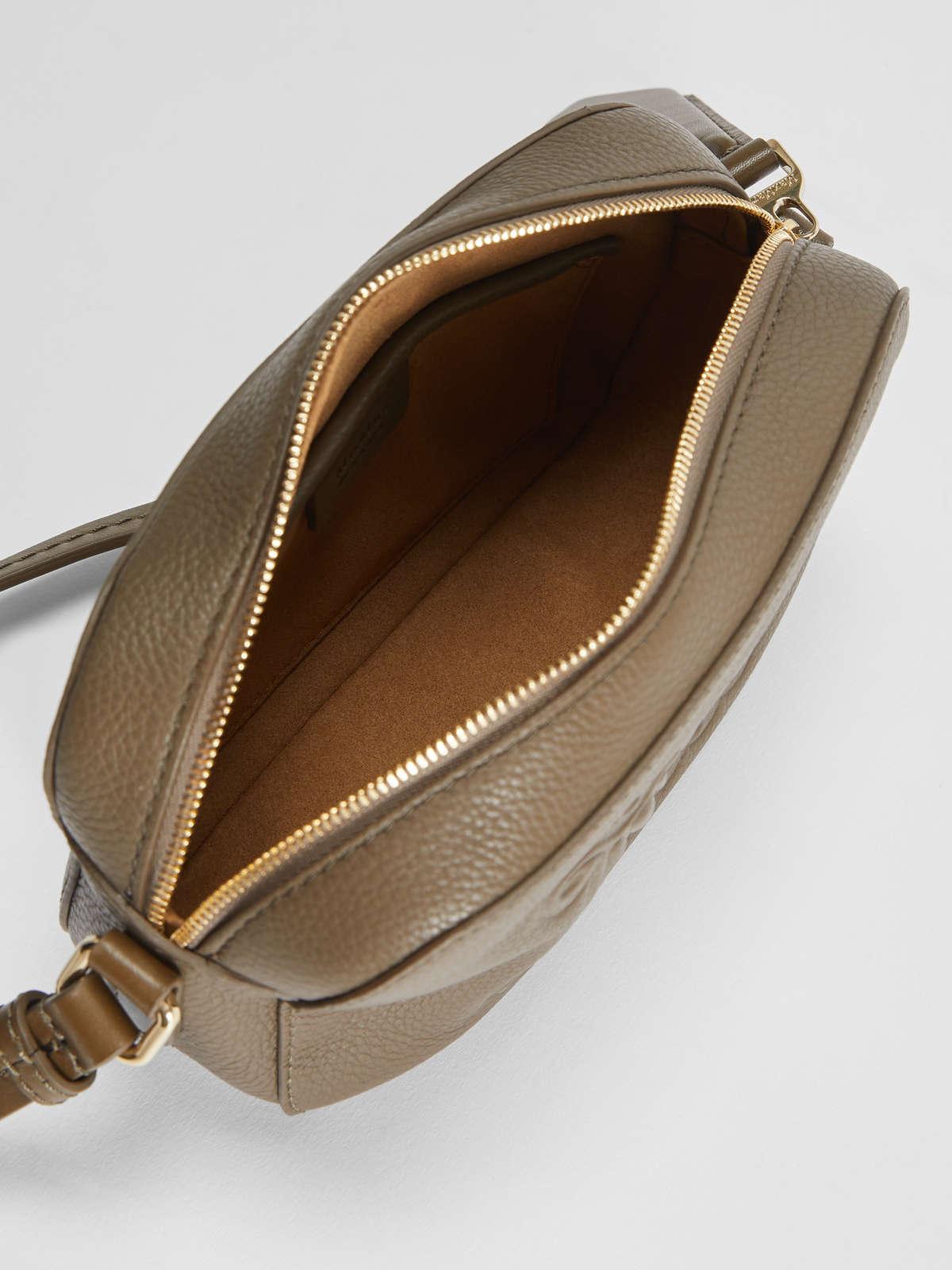 Womens Max Mara Shoulder Bags | Camera Bag In Leather Kaki