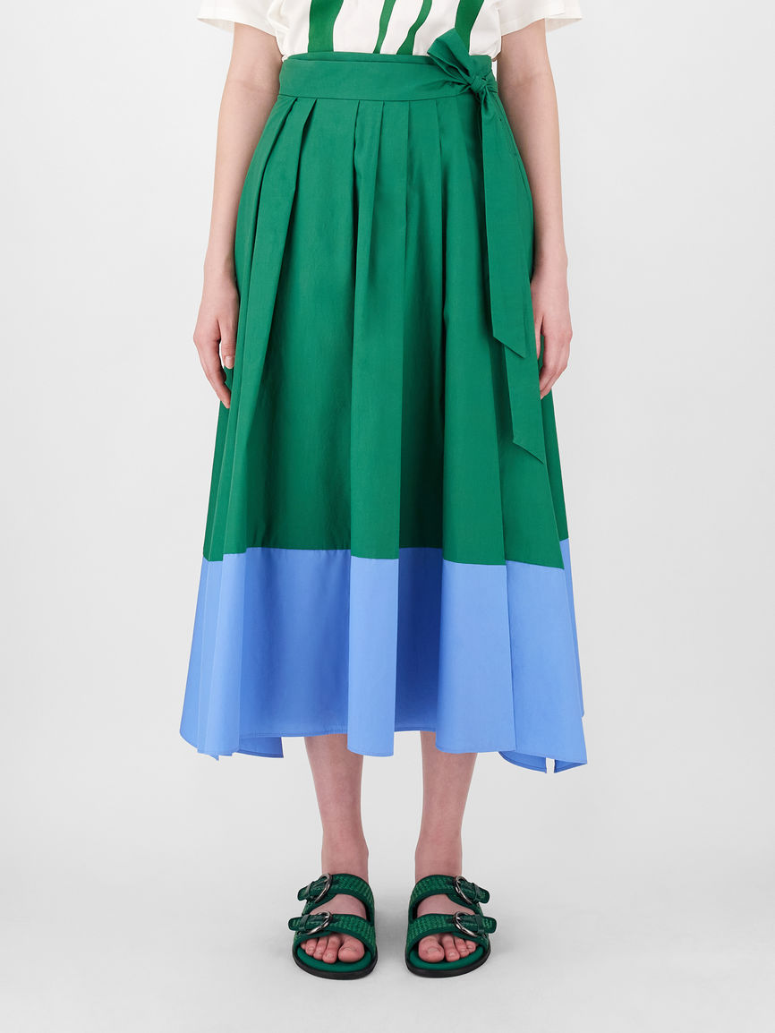 Womens Max Mara Skirts | Cotton Poplin Skirt Green