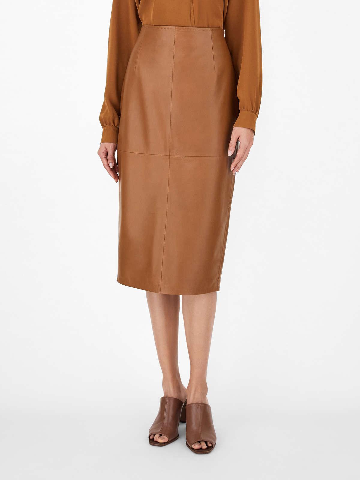 Womens Max Mara Skirts | Nappa Leather Skirt Mud