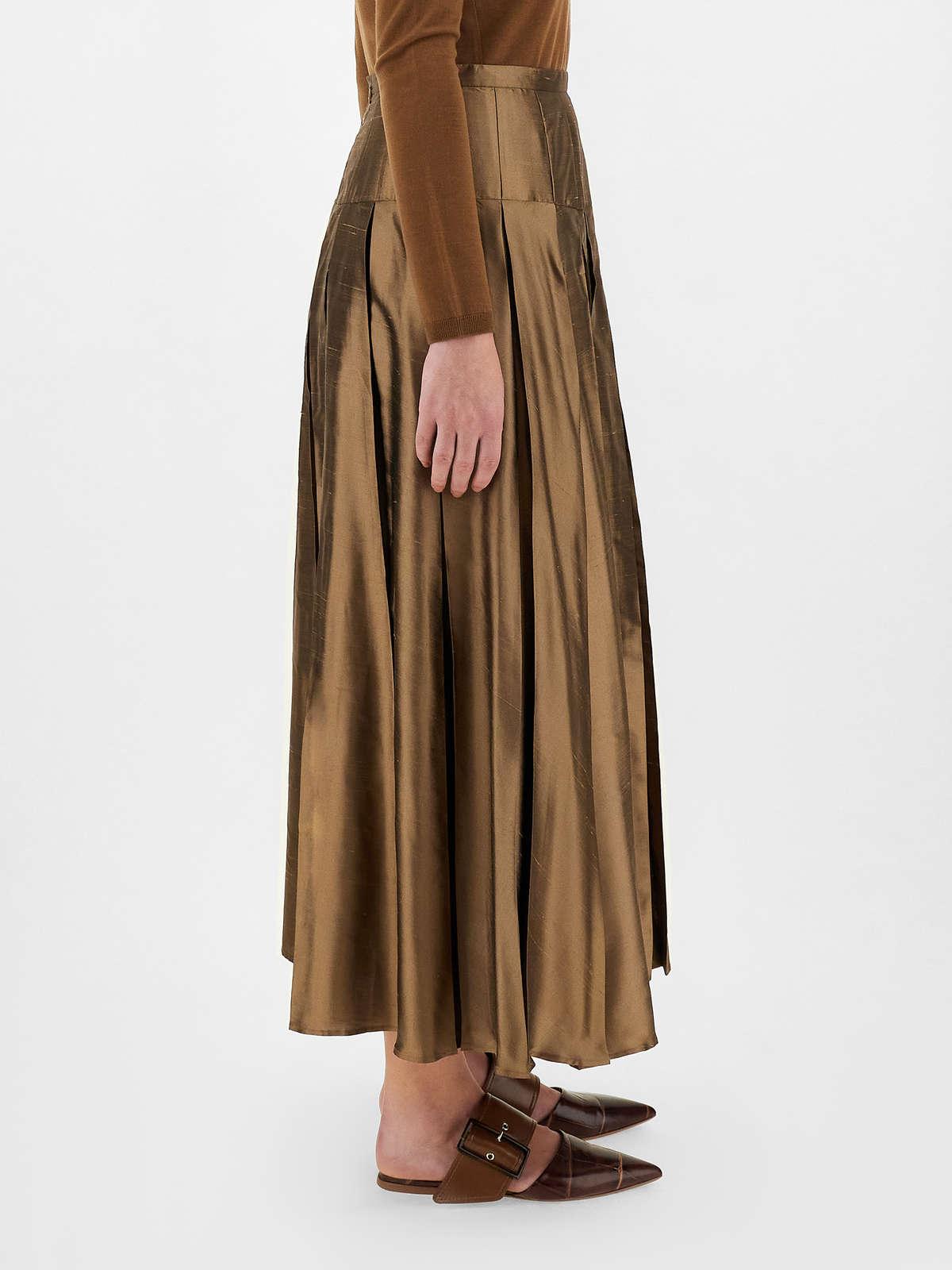 Womens Max Mara Skirts | Silk Shantung Skirt Camel