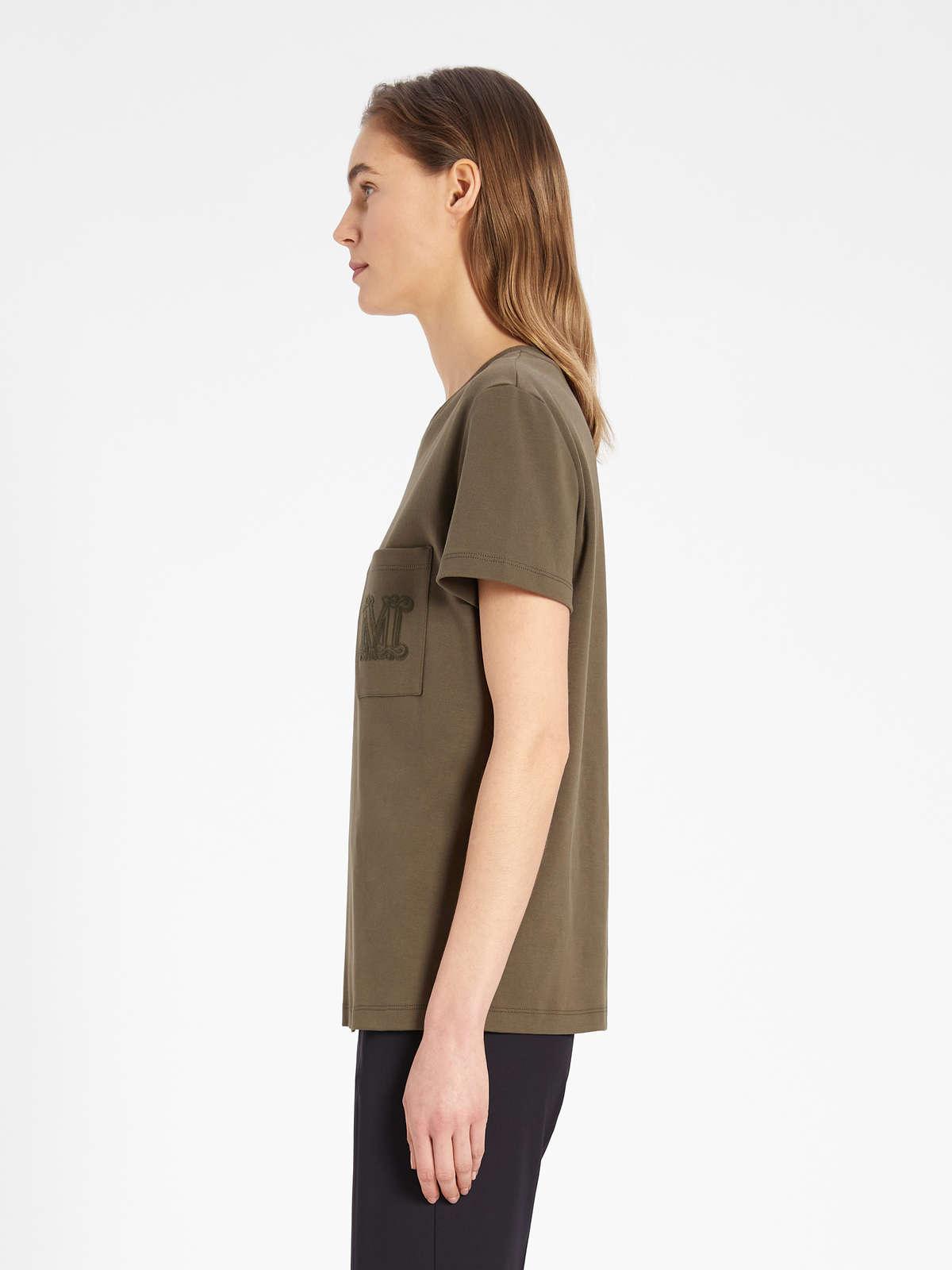 Womens Max Mara Tops And T-Shirts | Cotton Jersey T-Shirt Kaki