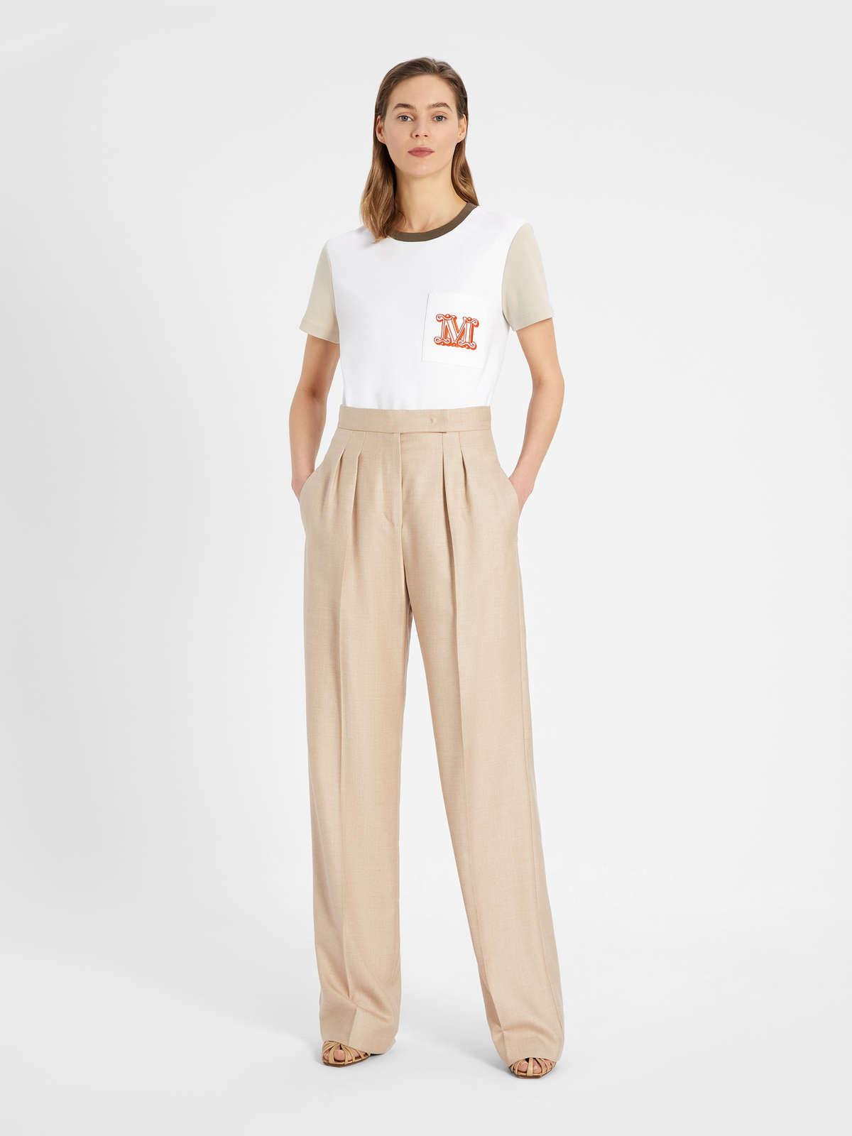 Womens Max Mara Tops And T-Shirts | Cotton Jersey T-Shirt Optical White