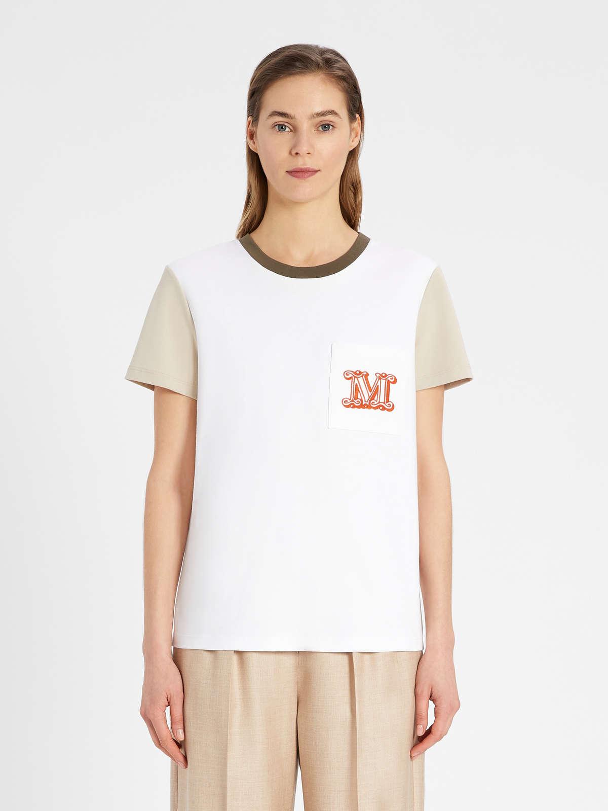 Womens Max Mara Tops And T-Shirts | Cotton Jersey T-Shirt Optical White