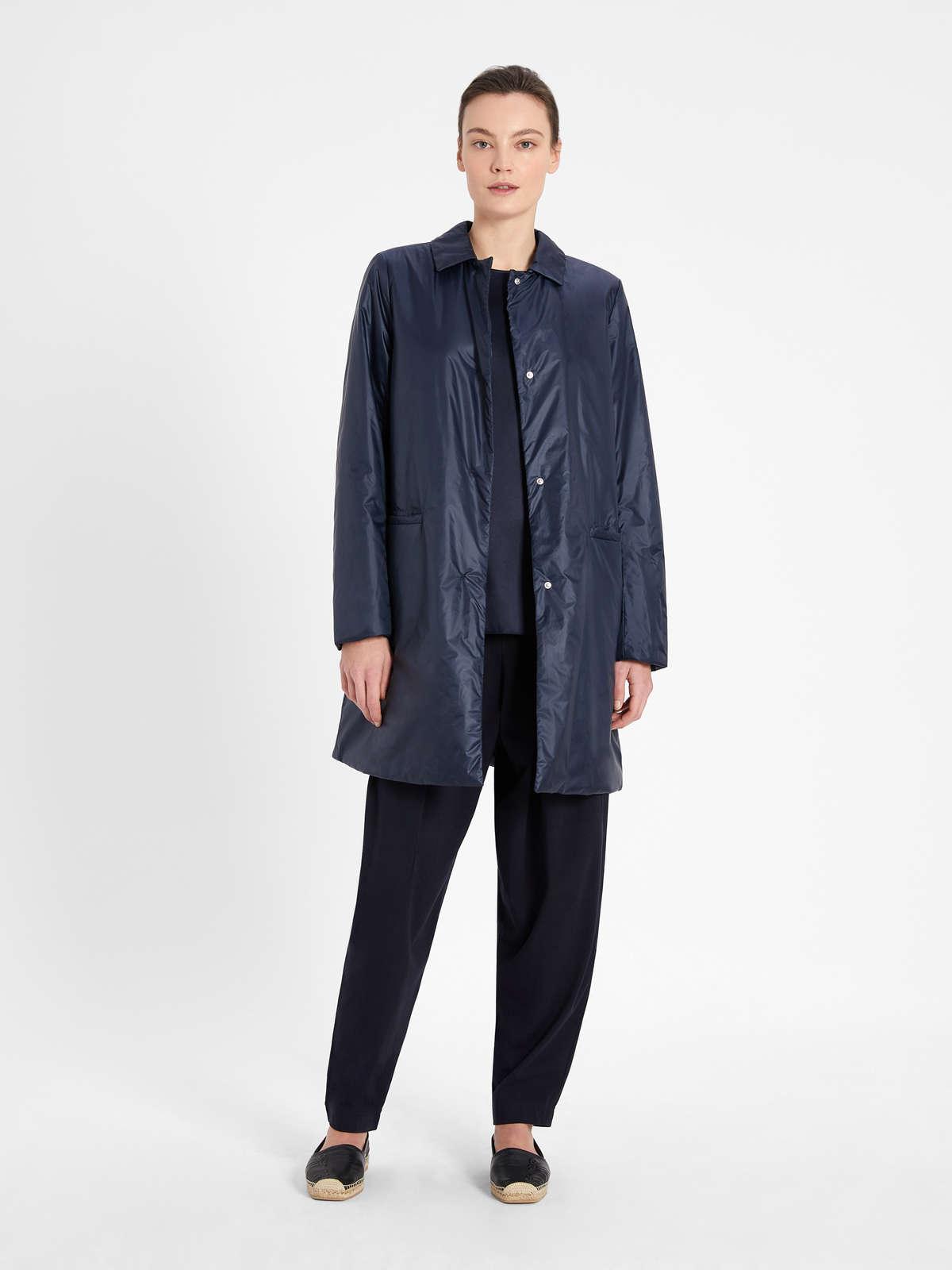 Womens Max Mara Trench | Raincoat In Water-Resistant Fabric Navy