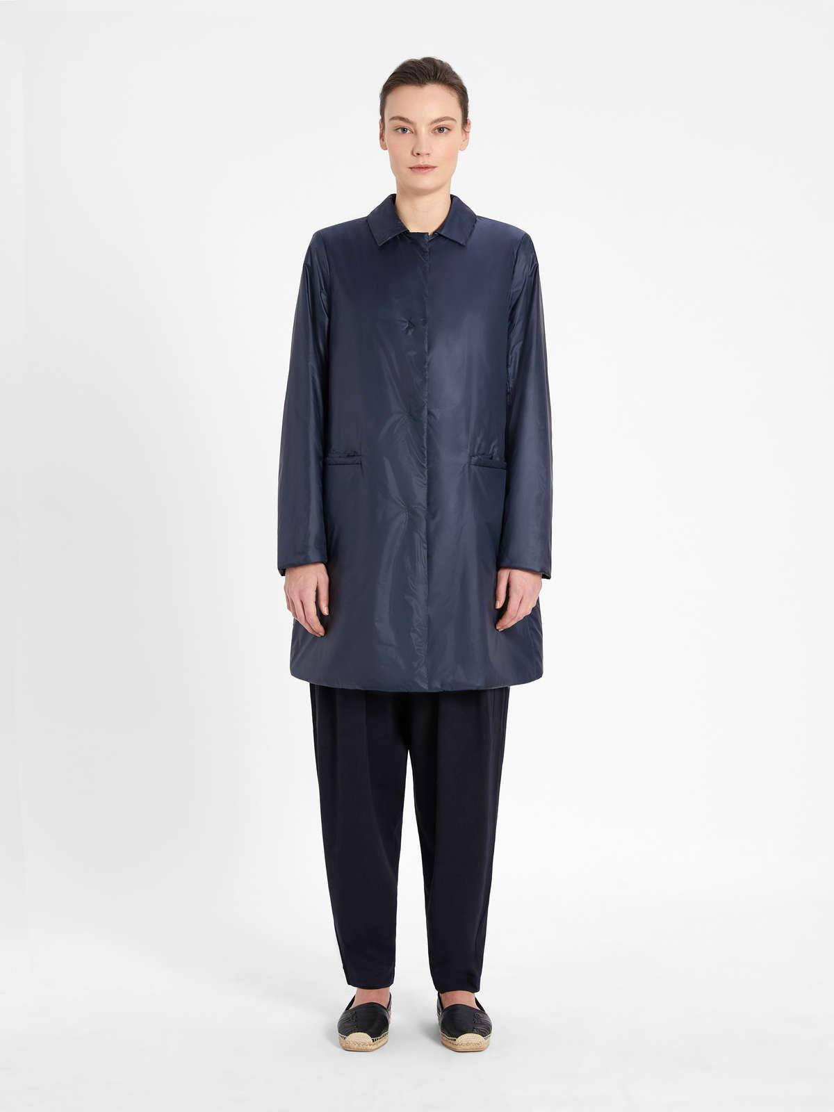 Womens Max Mara Trench | Raincoat In Water-Resistant Fabric Navy