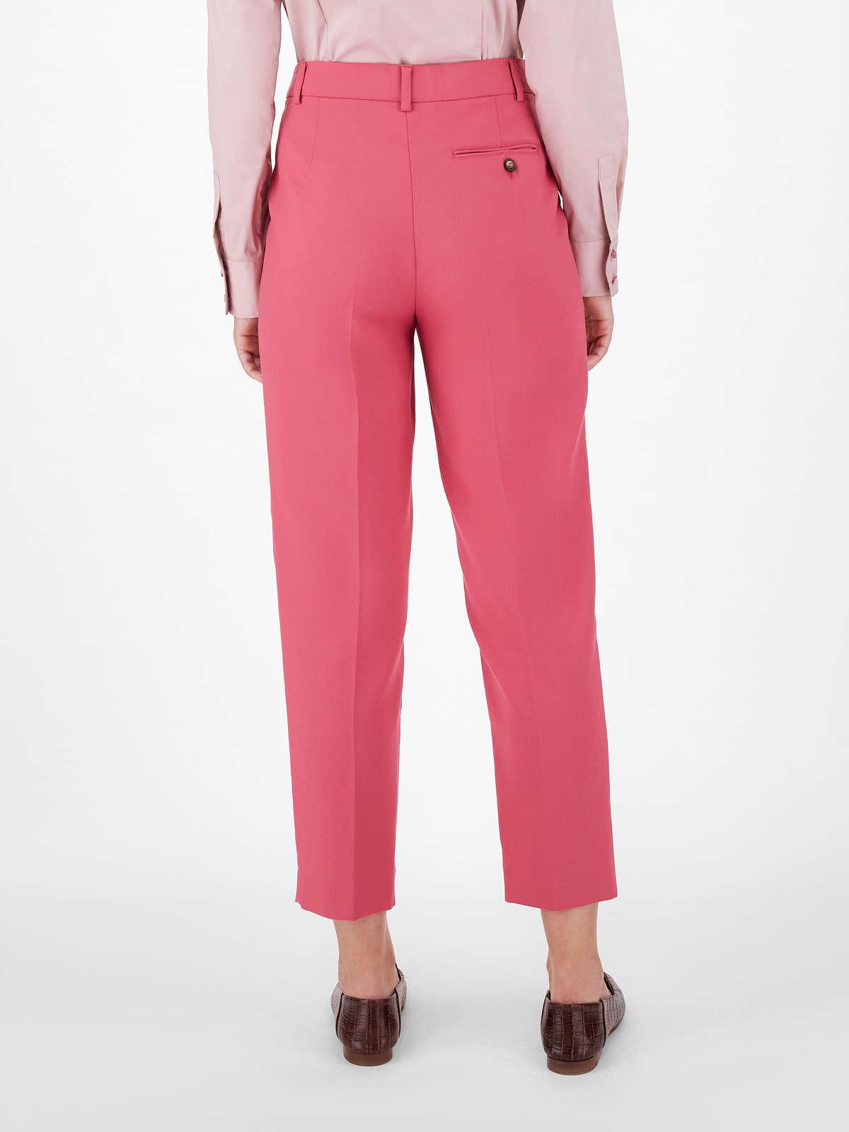 Womens Max Mara Trousers And Jeans | Cotton Crepe Trousers Fuchsia