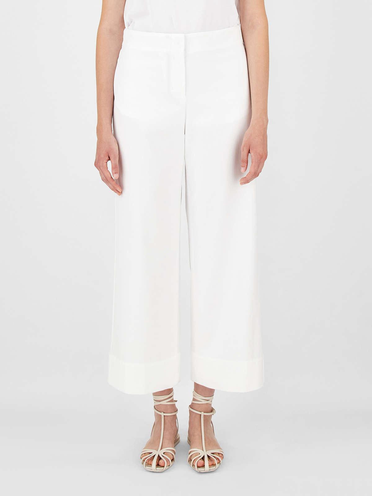 Womens Max Mara Trousers And Jeans | Cotton Fabric Trousers Optical White
