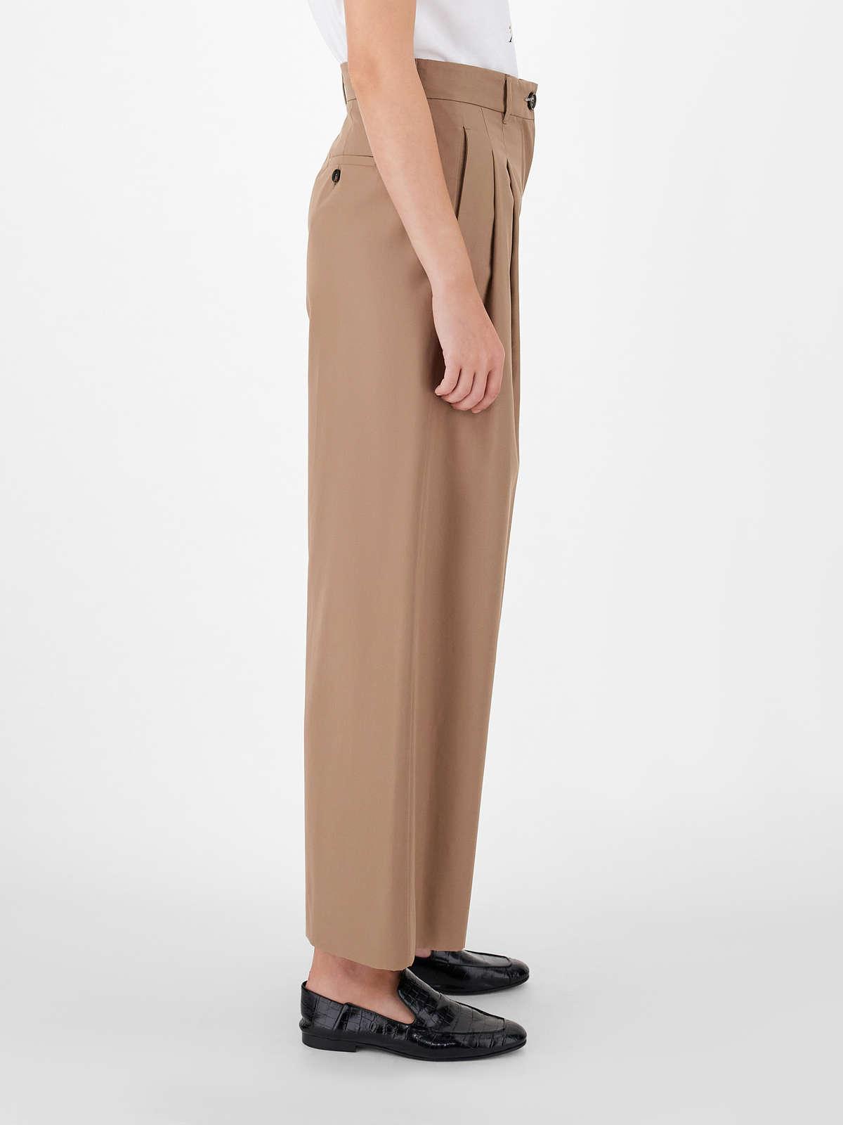 Womens Max Mara Trousers And Jeans | Cotton Gabardine Trousers Camel