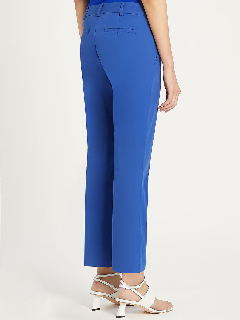 Womens Max Mara Trousers And Jeans | Cotton Gabardine Trousers Cornflower Blue