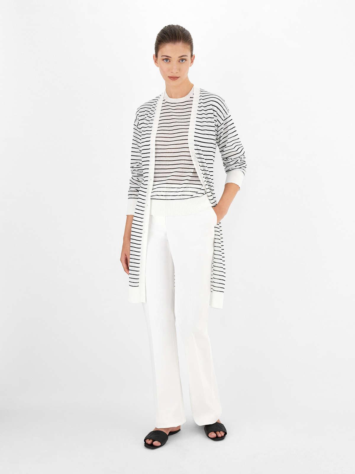 Womens Max Mara Trousers And Jeans | Cotton Gabardine Trousers White