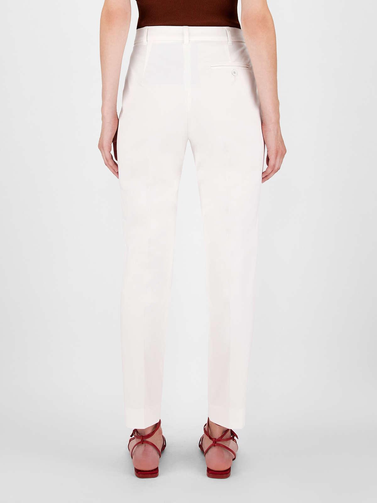 Womens Max Mara Trousers And Jeans | Cotton Gabardine Trousers White