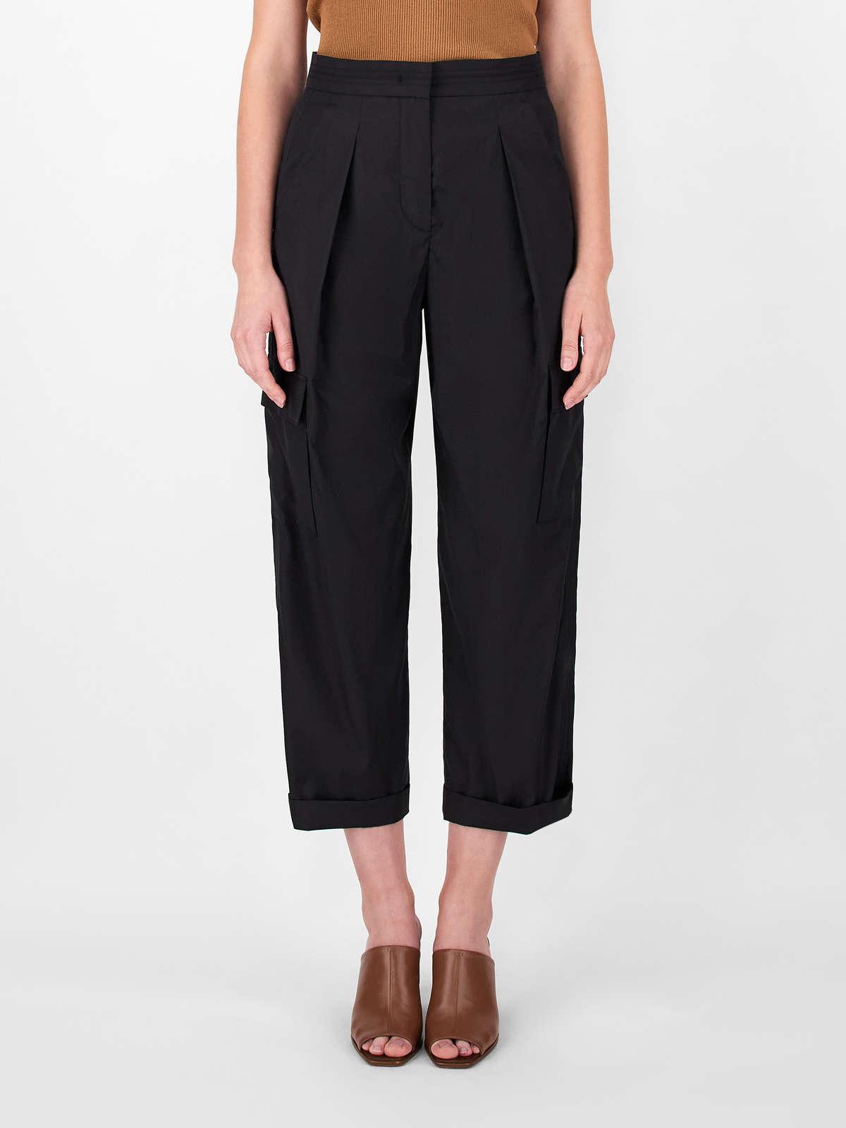 Womens Max Mara Trousers And Jeans | Cotton Poplin Trousers Black