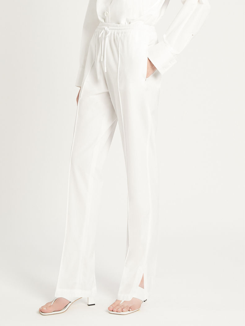 Womens Max Mara Trousers And Jeans | Cotton Poplin Trousers White