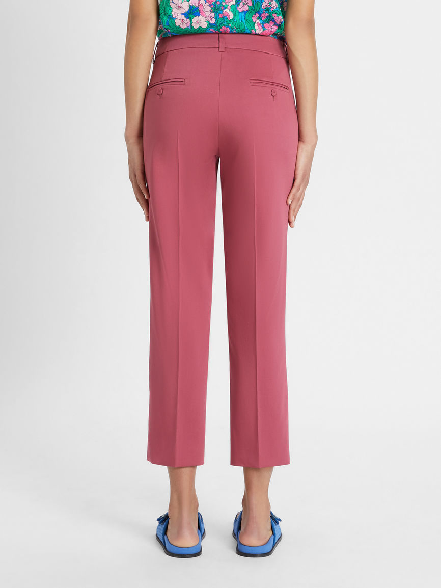 Womens Max Mara Trousers And Jeans | Cotton Sateen Trousers Dark Mauve