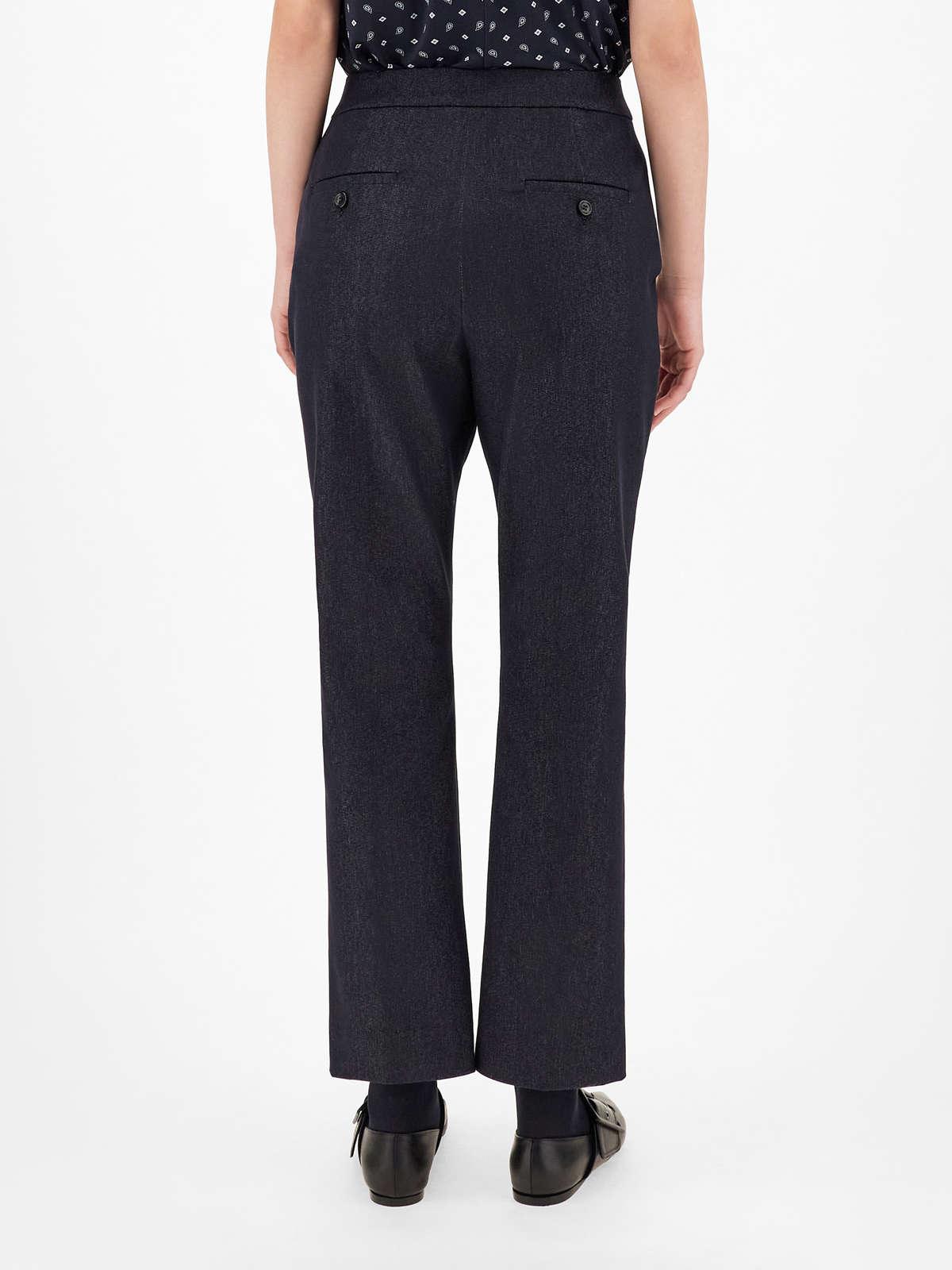 Womens Max Mara Trousers And Jeans | Denim-Effect Cotton Trousers Ultramarine