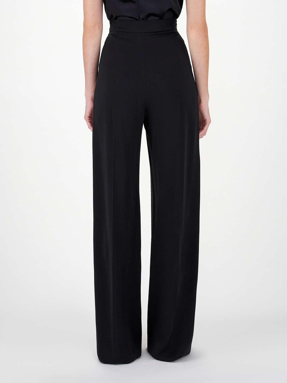 Womens Max Mara Trousers And Jeans | Pure Silk Charmeuse Trousers Black