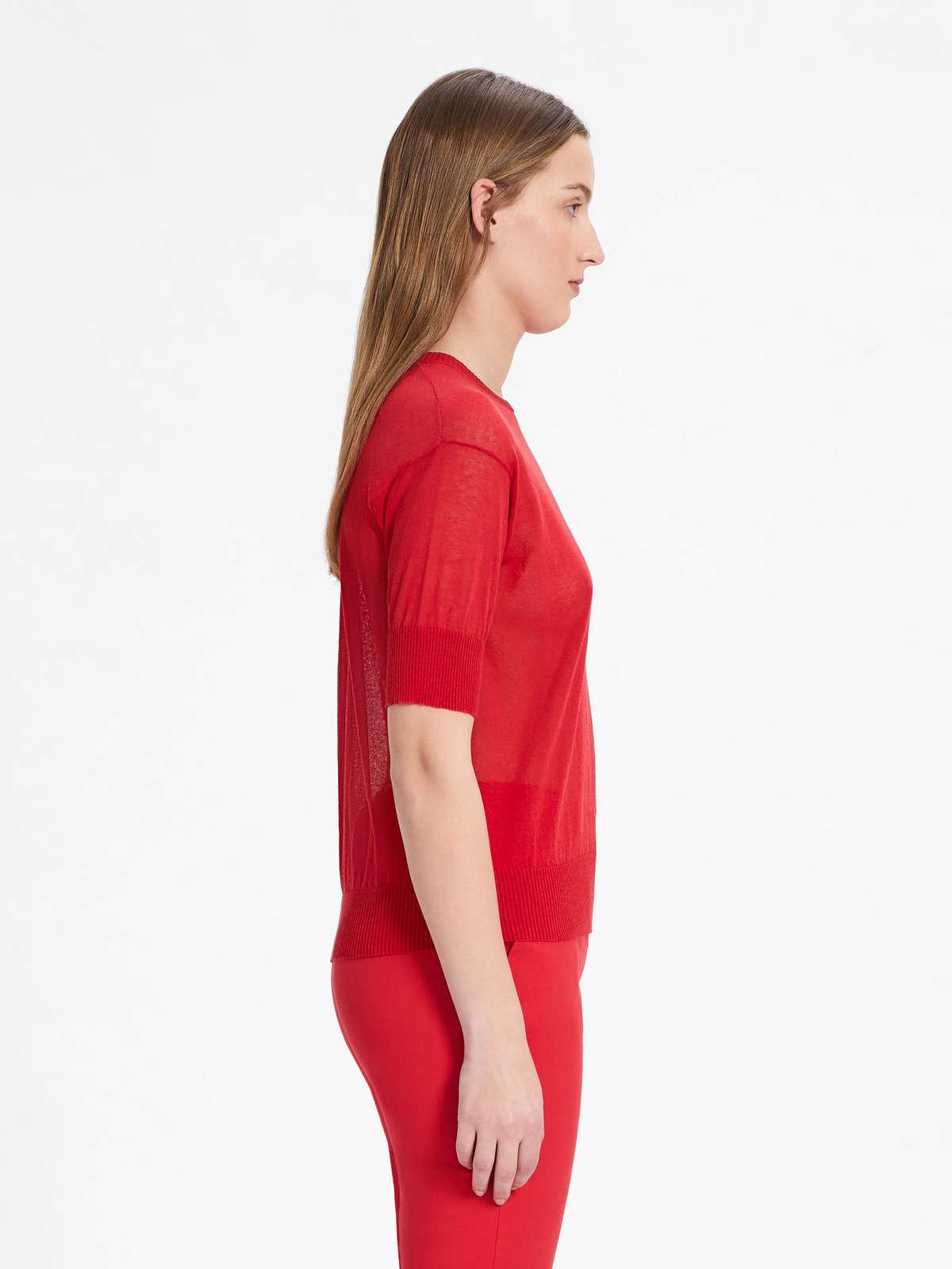 Womens Max Mara Knitwear | Cotton Organza Sweater Red